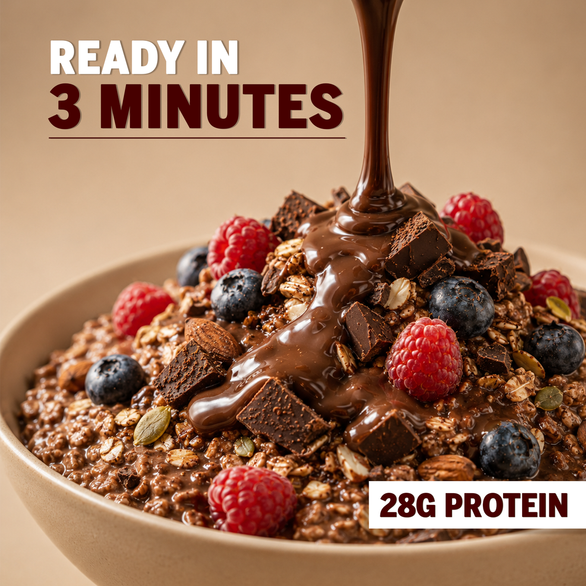 Doctor's Choice Dark Choco Berry Protein Oats 750 GM