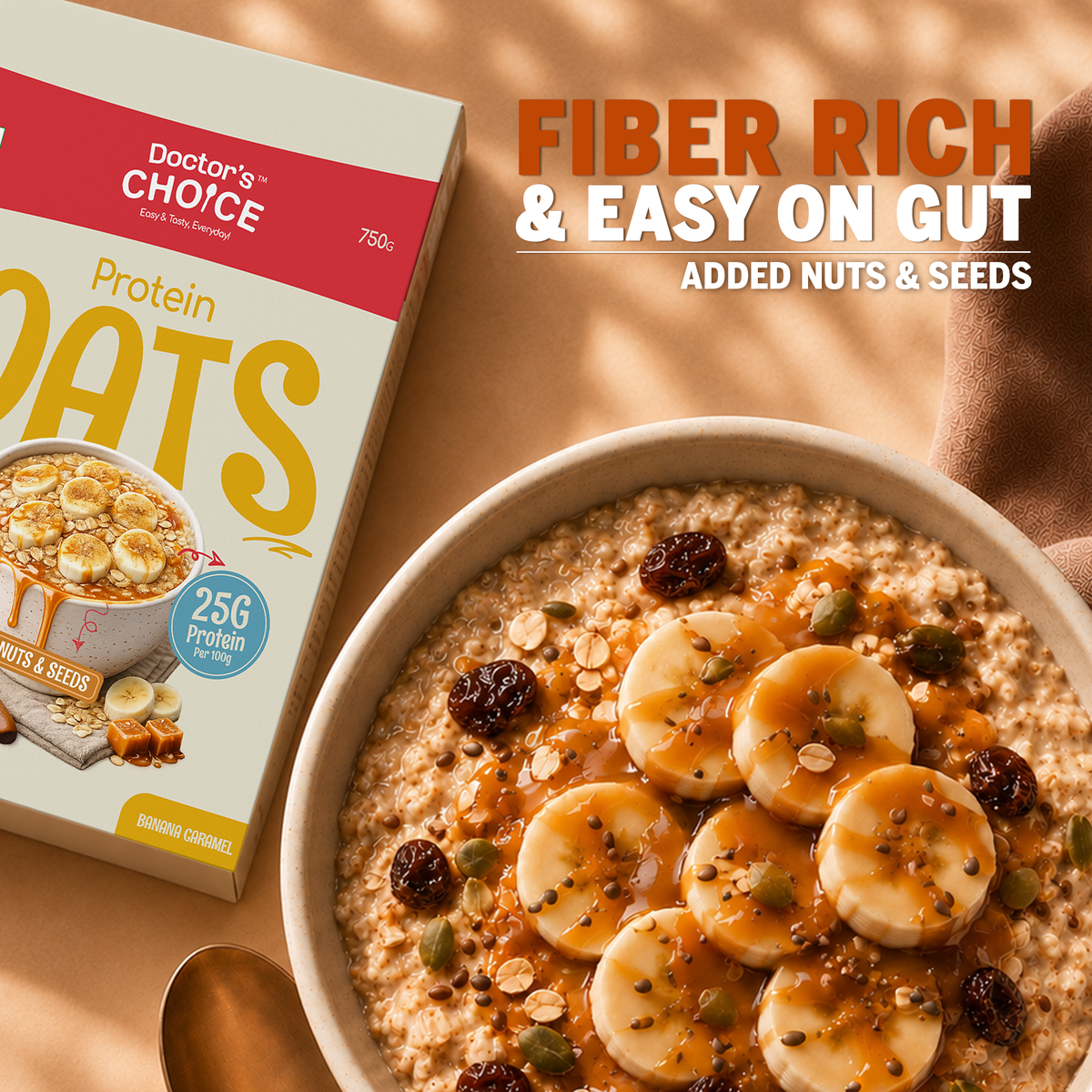 Protein Oats (Banana Caramel) 750 GM