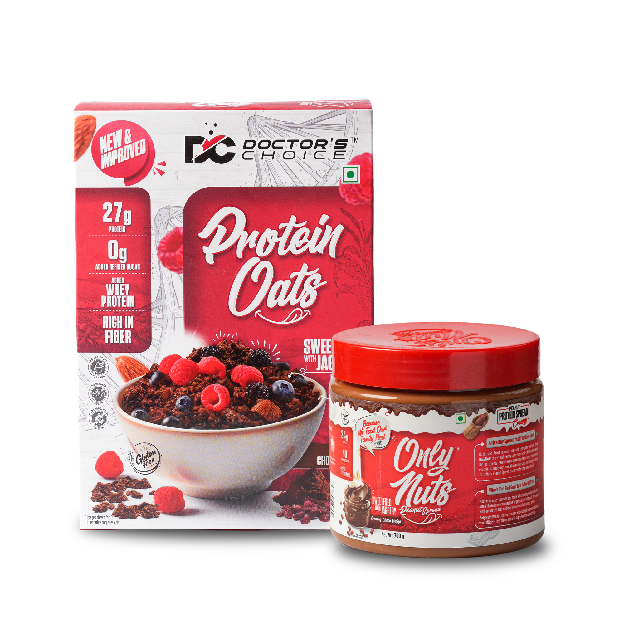 Protein Oats 750g + Choco Fudge Peanut Spread 750g