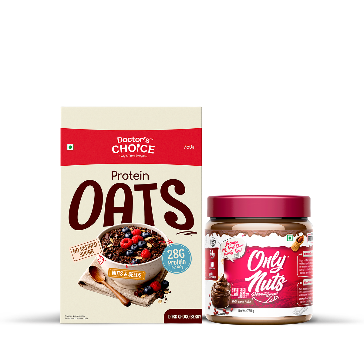 Protein Oats 750g + Choco Fudge Peanut Spread 750g