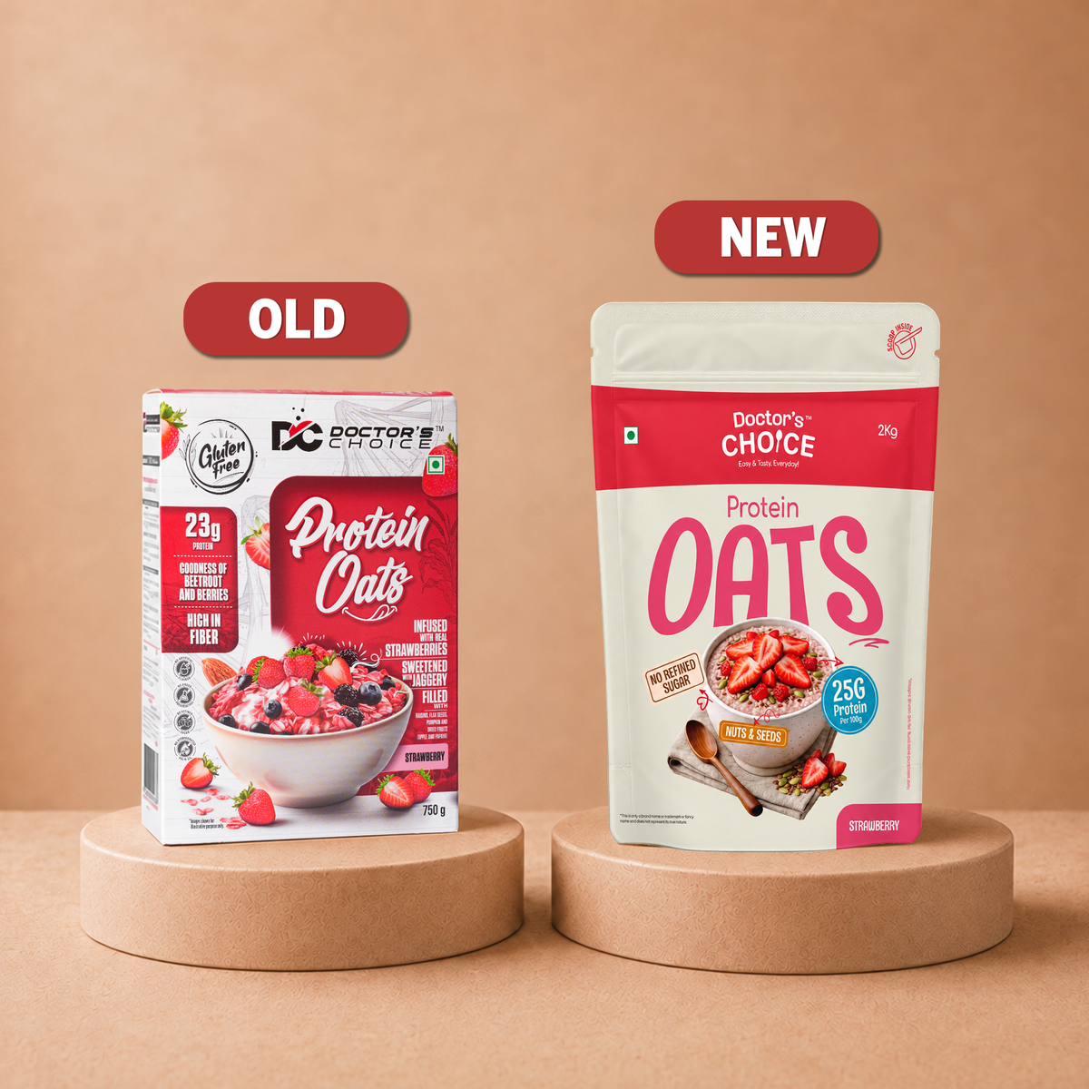 Doctor's Choice Strawberry Protein Oats 2kg