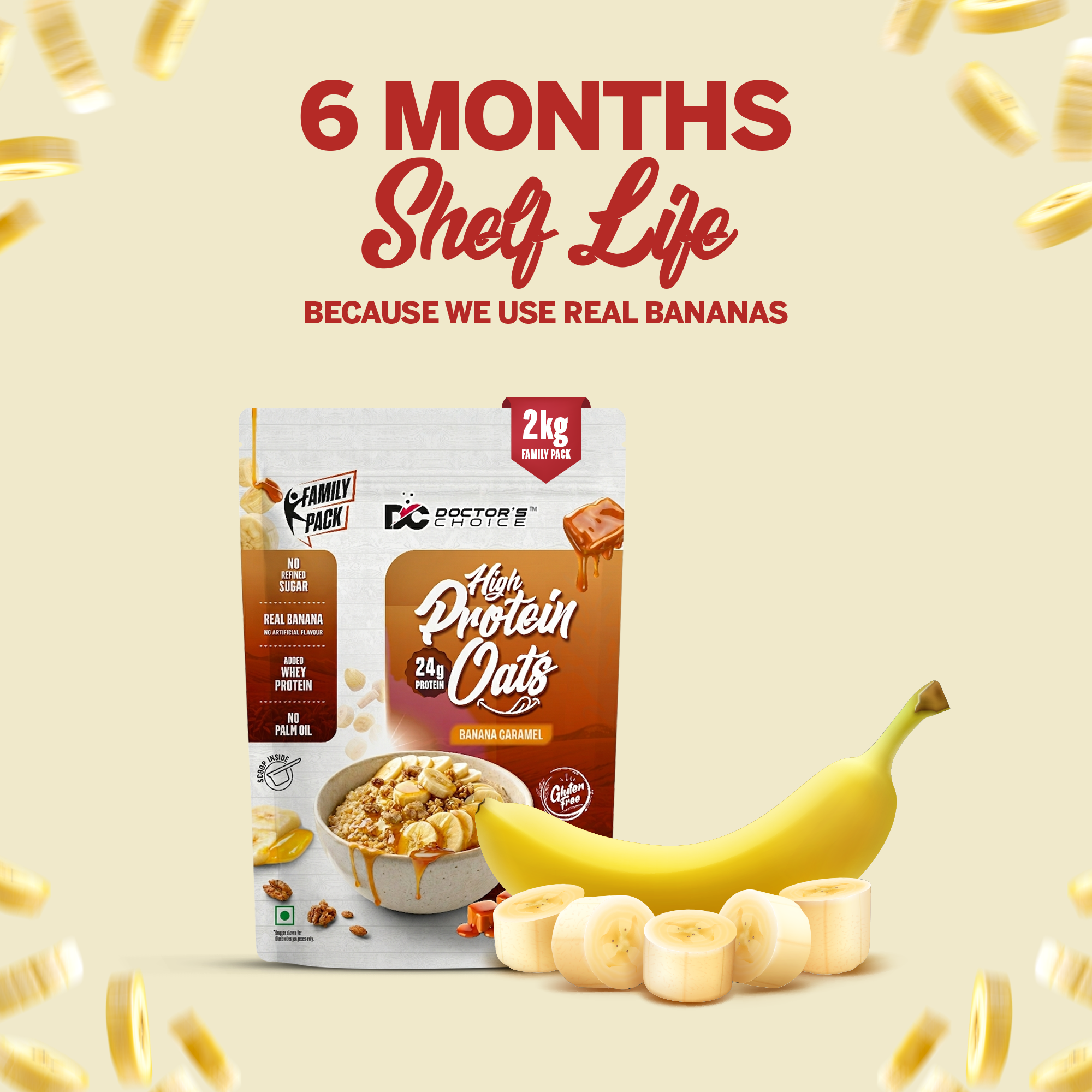 Protein Oats (Banana Caramel) 2 KG