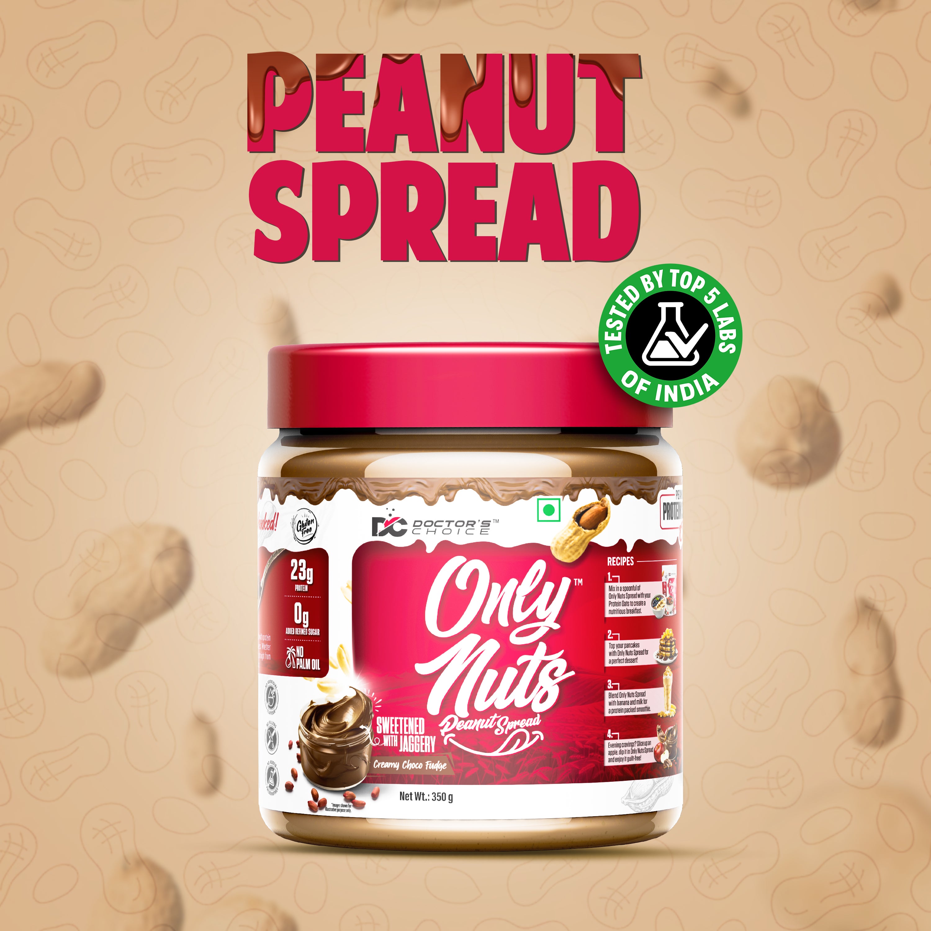 ONLY NUTS - Peanut Spread Creamy Choco Fudge