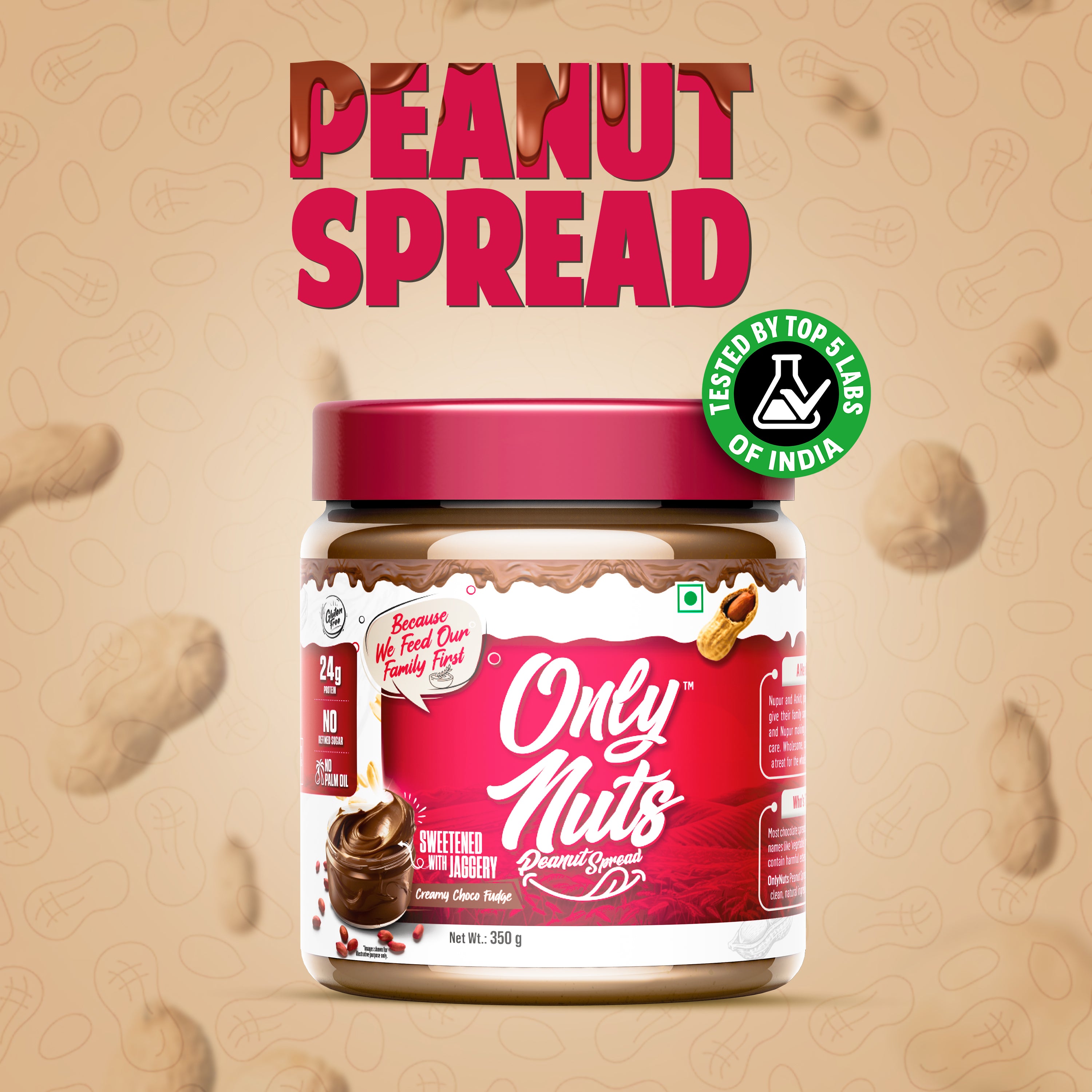 ONLY NUTS - Peanut Spread Creamy Choco Fudge