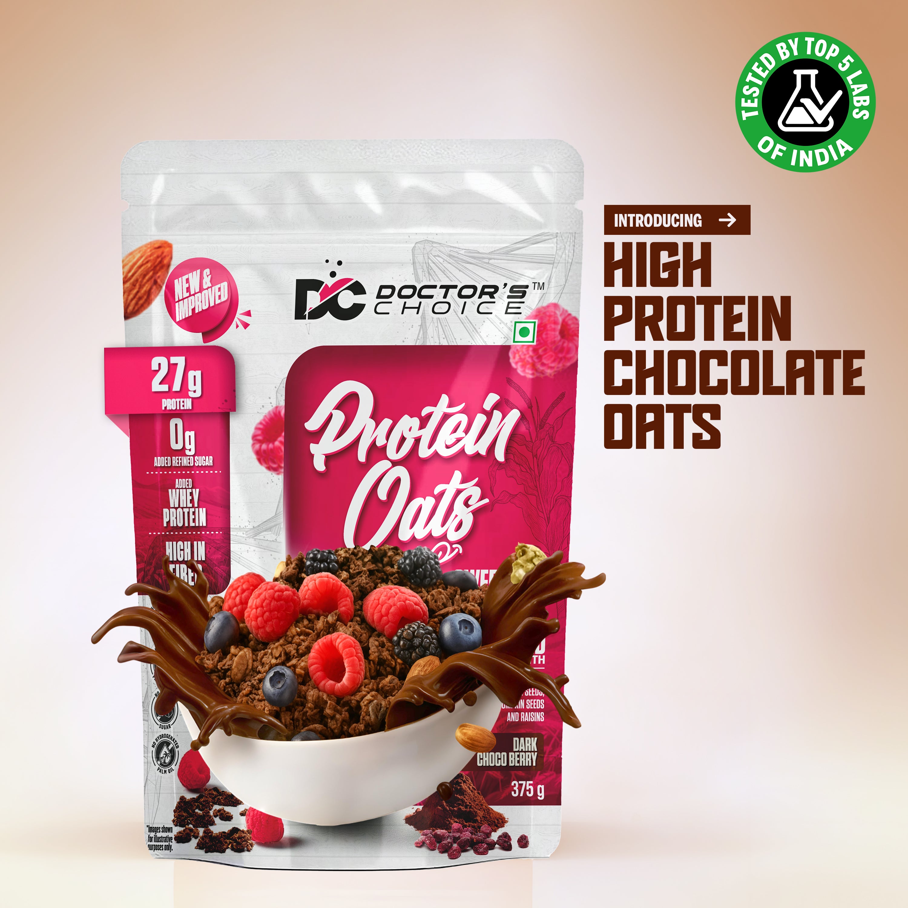 Doctor's Choice Protein Oats 375 GM