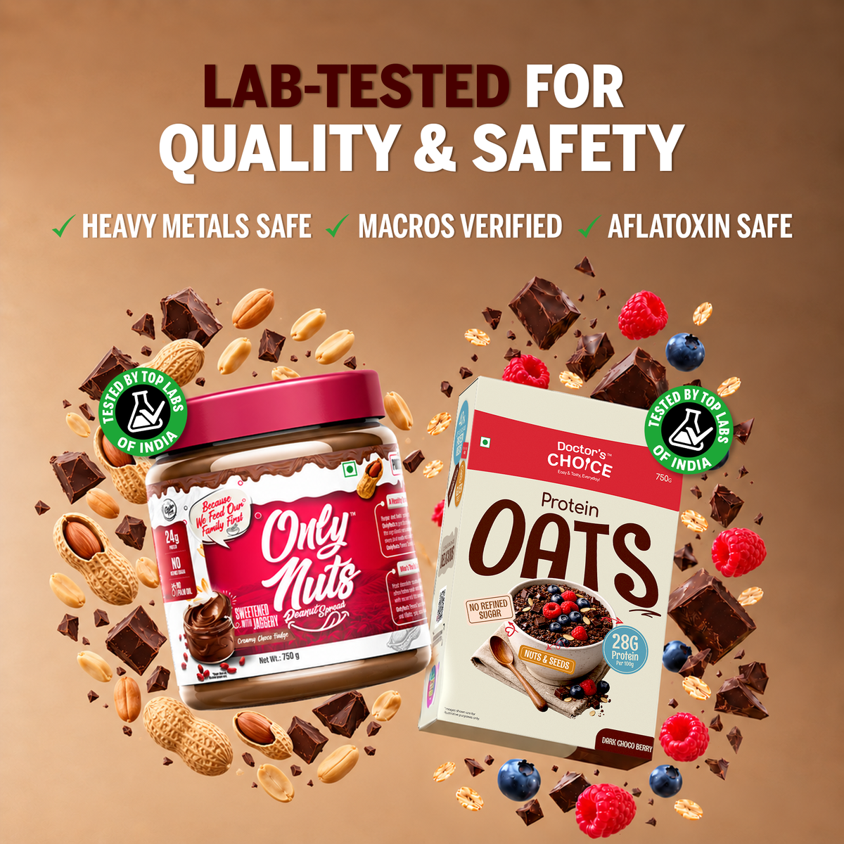 Protein Oats 750g + Choco Fudge Peanut Spread 750g