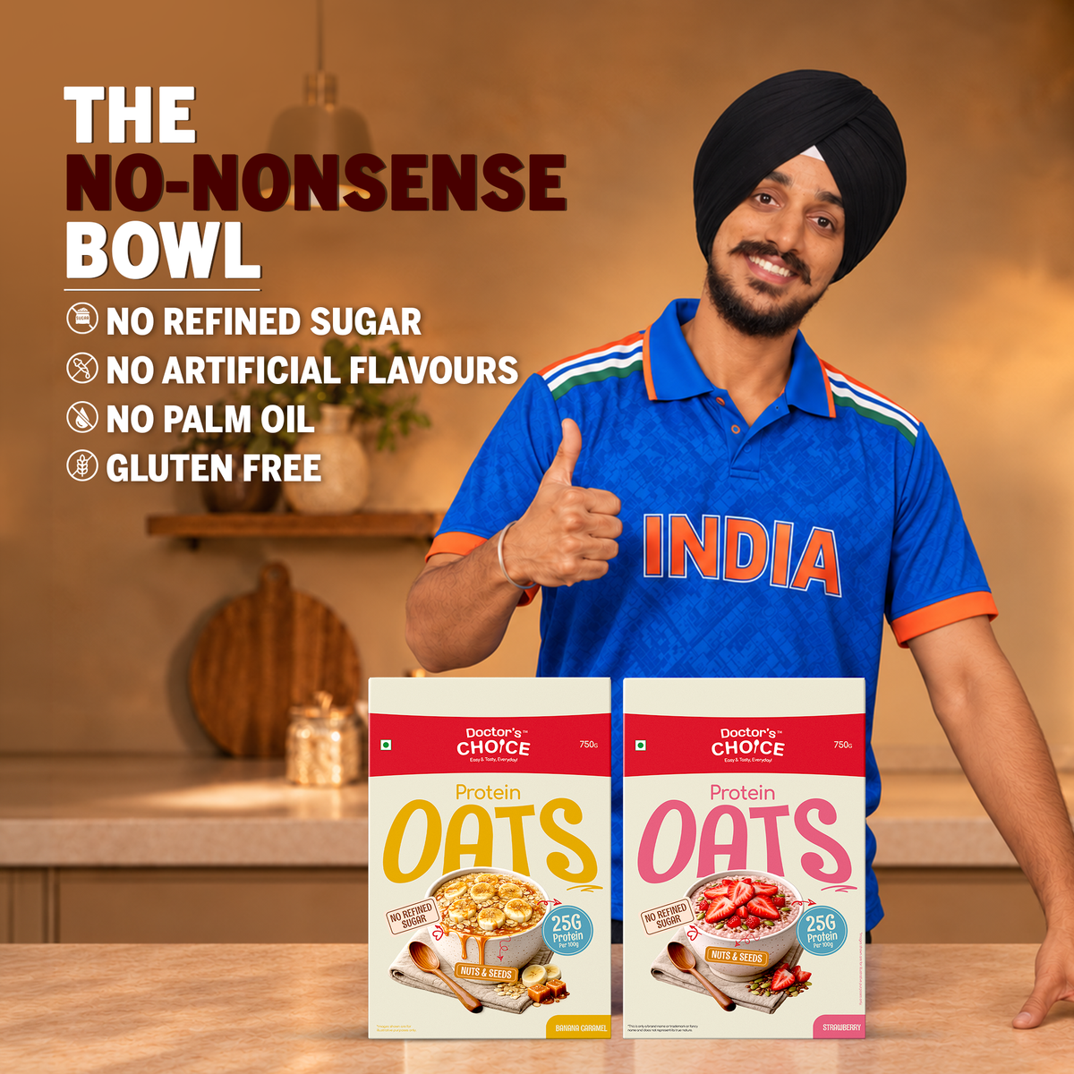 Protein Oats Combo – Banana Caramel & Strawberry Protein Oats