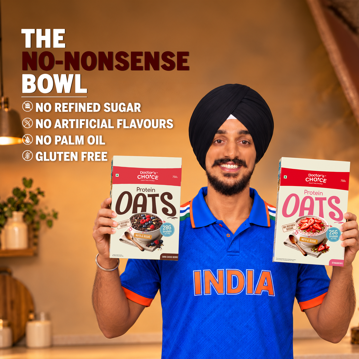 Protein Oats Combo – Chocolate & Strawberry Protein Oats