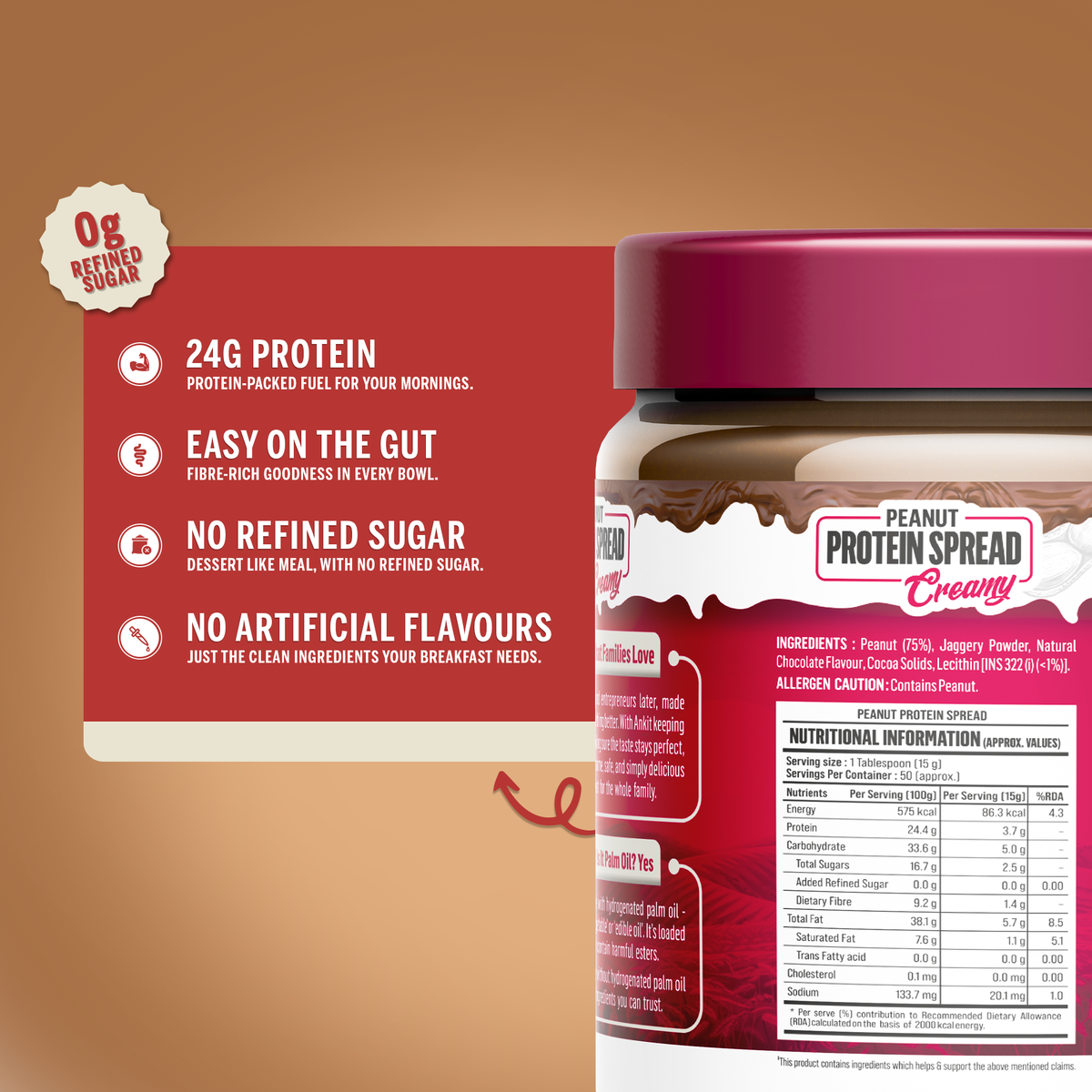 Protein Oats 750g + Choco Fudge Peanut Spread 750g