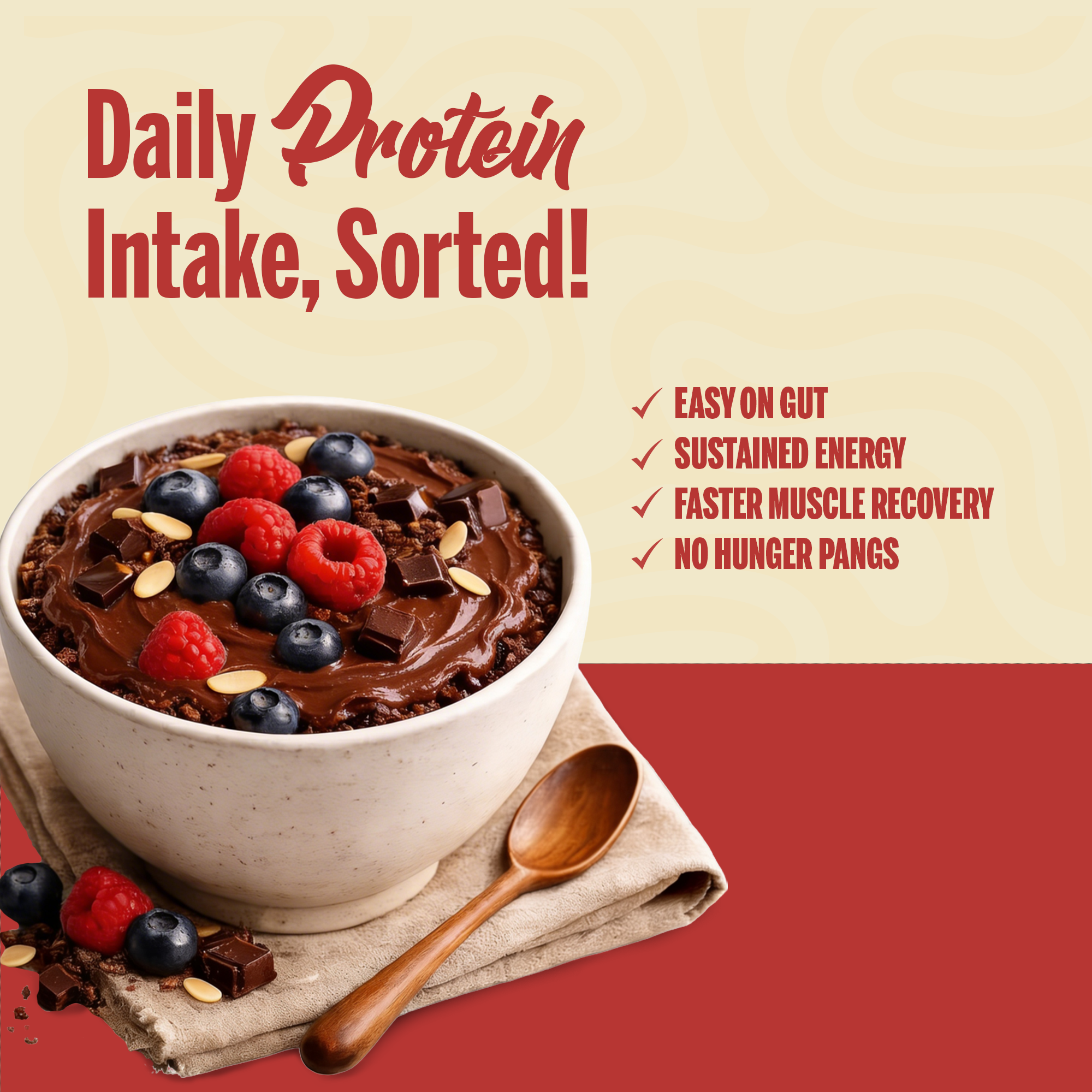 Protein Oats Combo – Banana Caramel + Dark Chocoberry + Strawberry (each 750g)