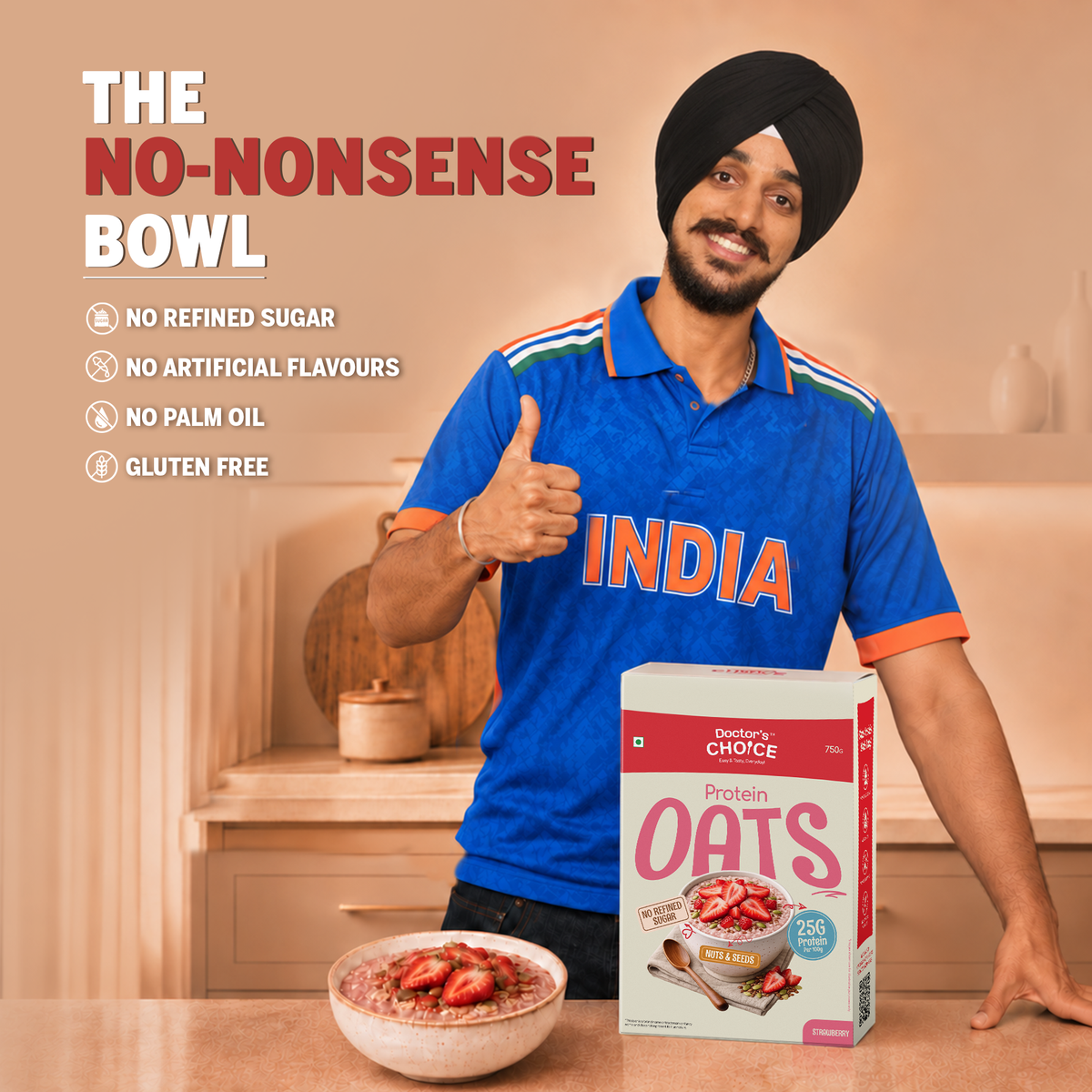 Doctor's Choice Strawberry Protein Oats