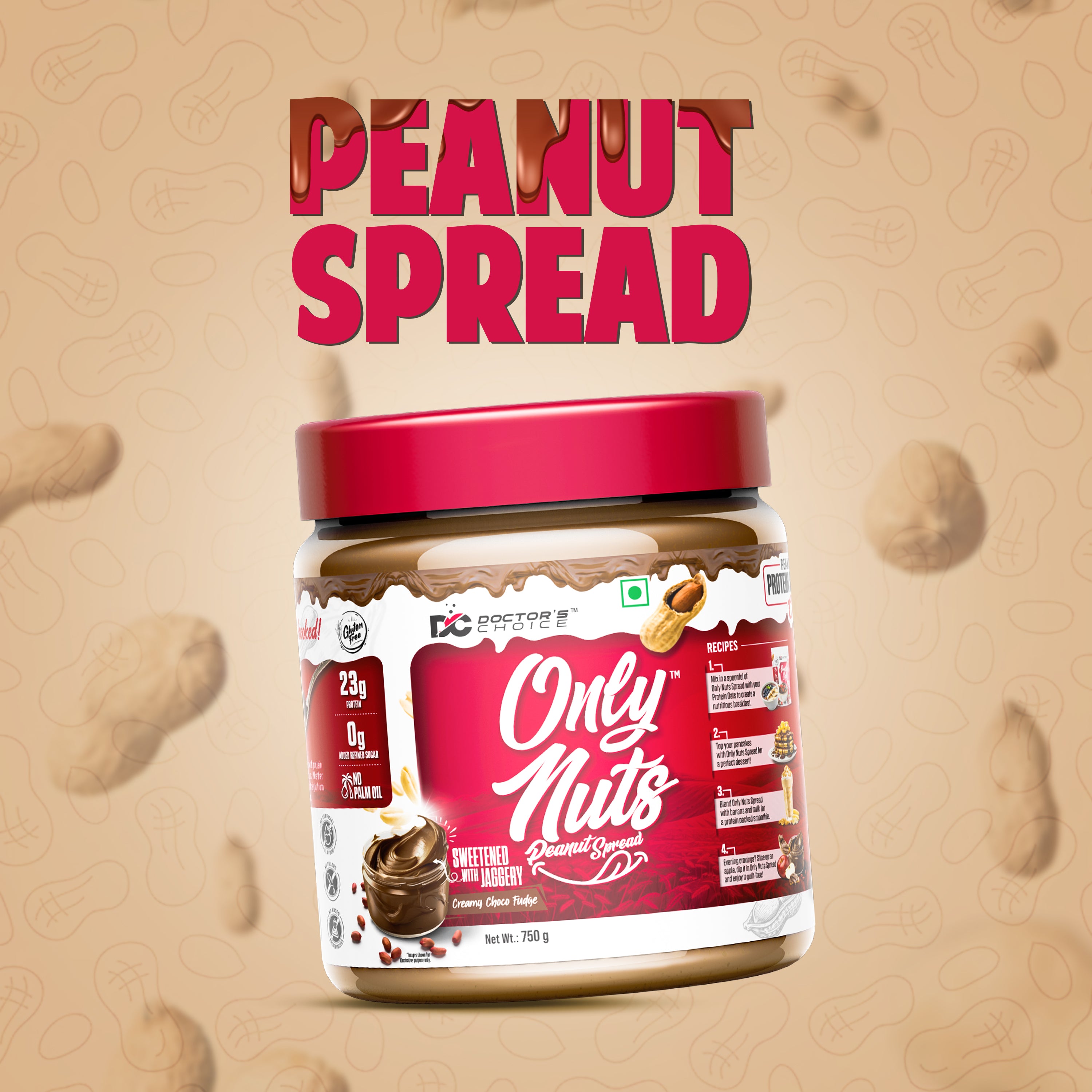 ONLY NUTS - Peanut Protein Spread Creamy Choco Fudge