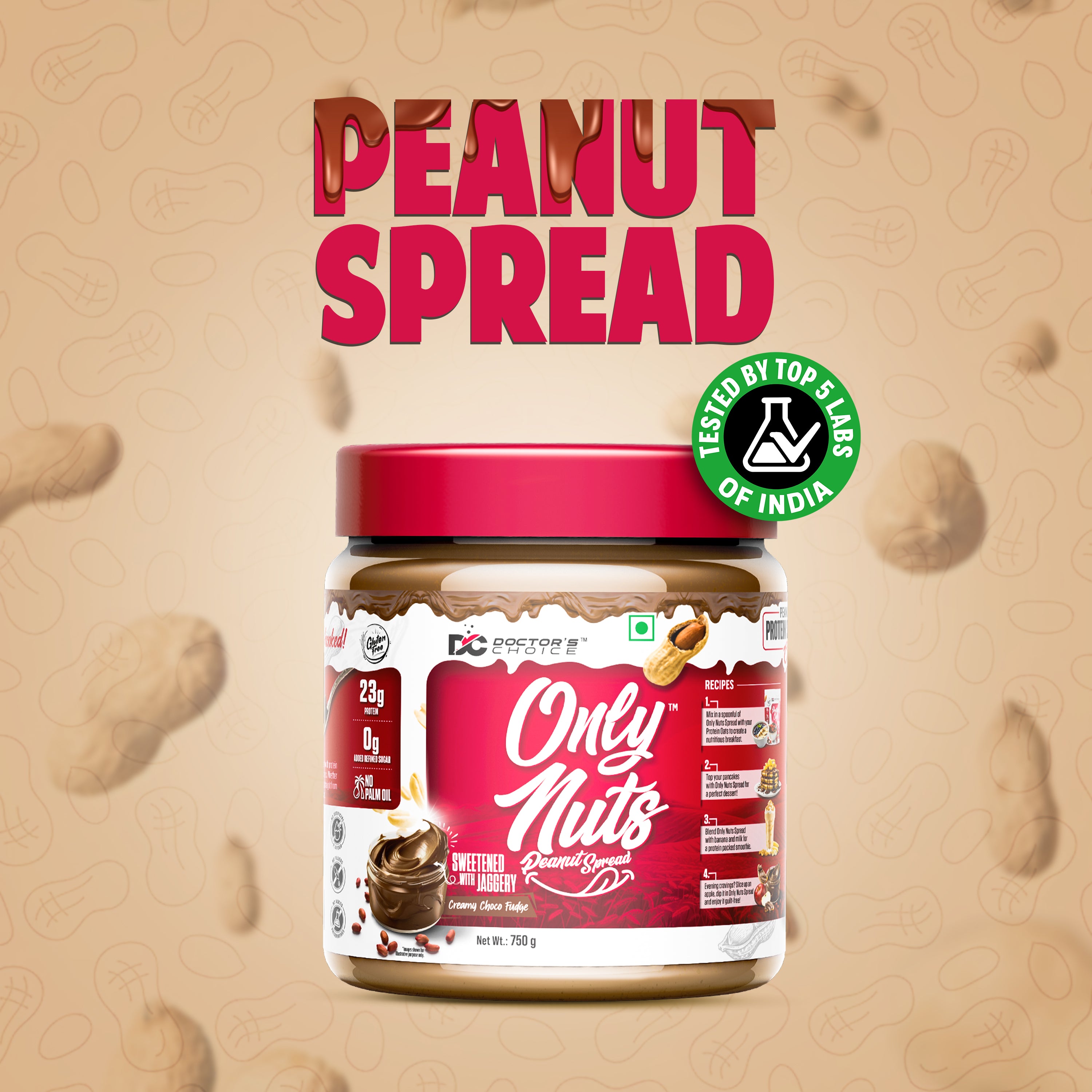 ONLY NUTS - Peanut Spread Creamy Choco Fudge