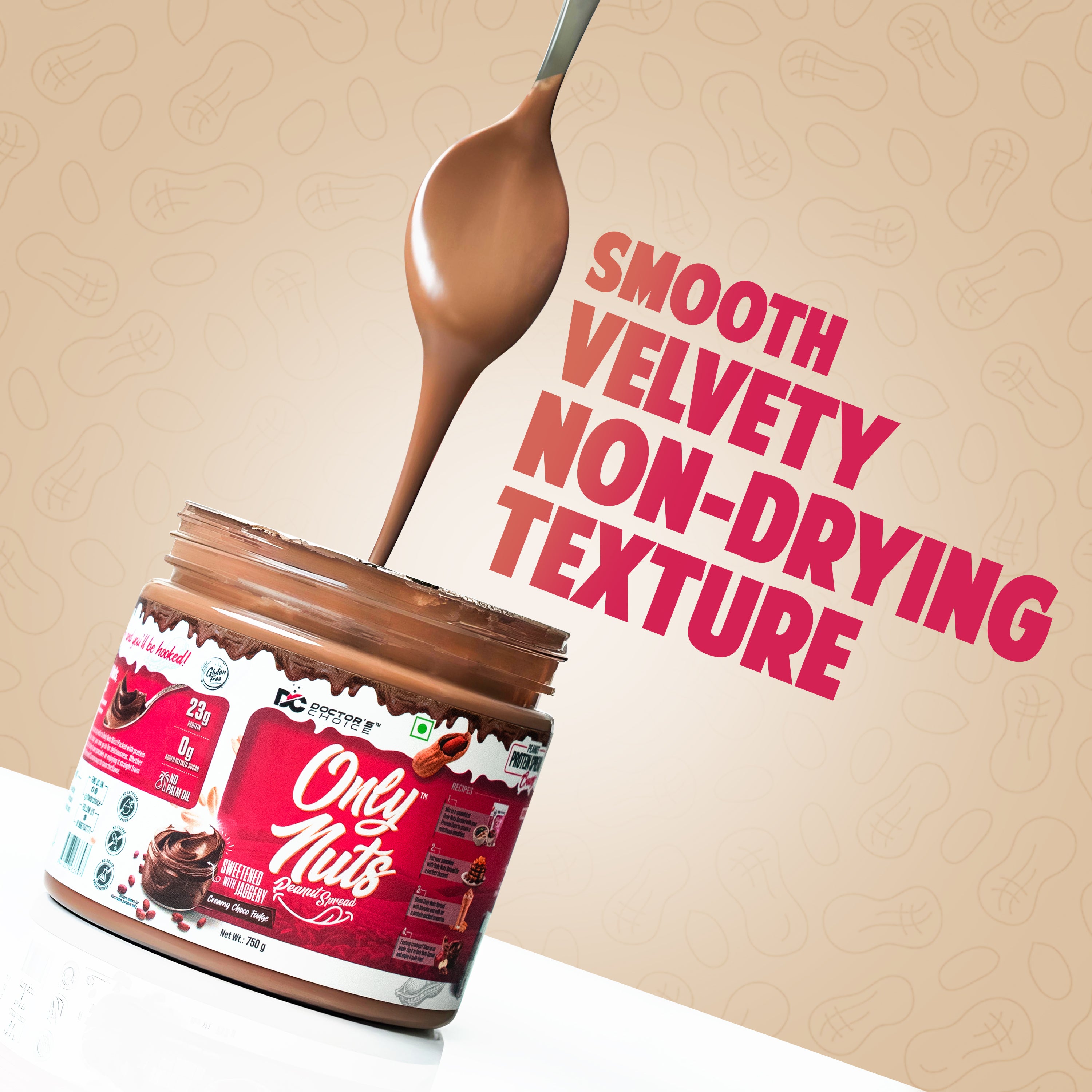 ONLY NUTS - Peanut Protein Spread Creamy Choco Fudge