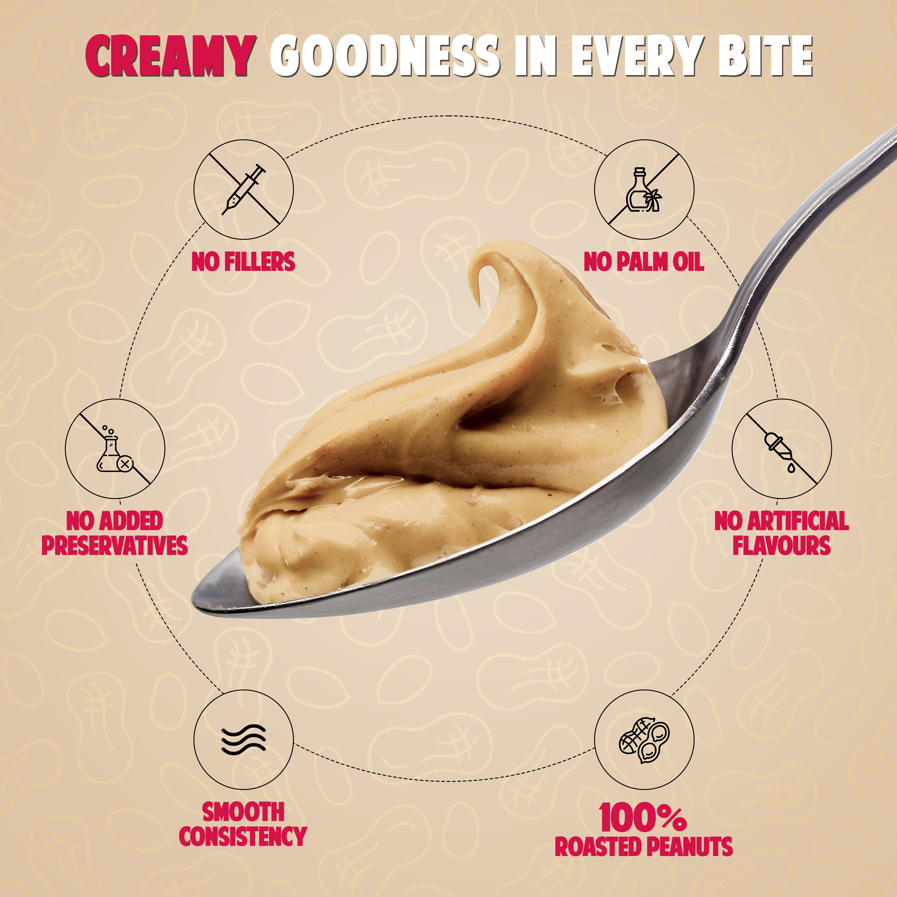 ONLY NUTS - Peanut Spread Unsweetened Creamy