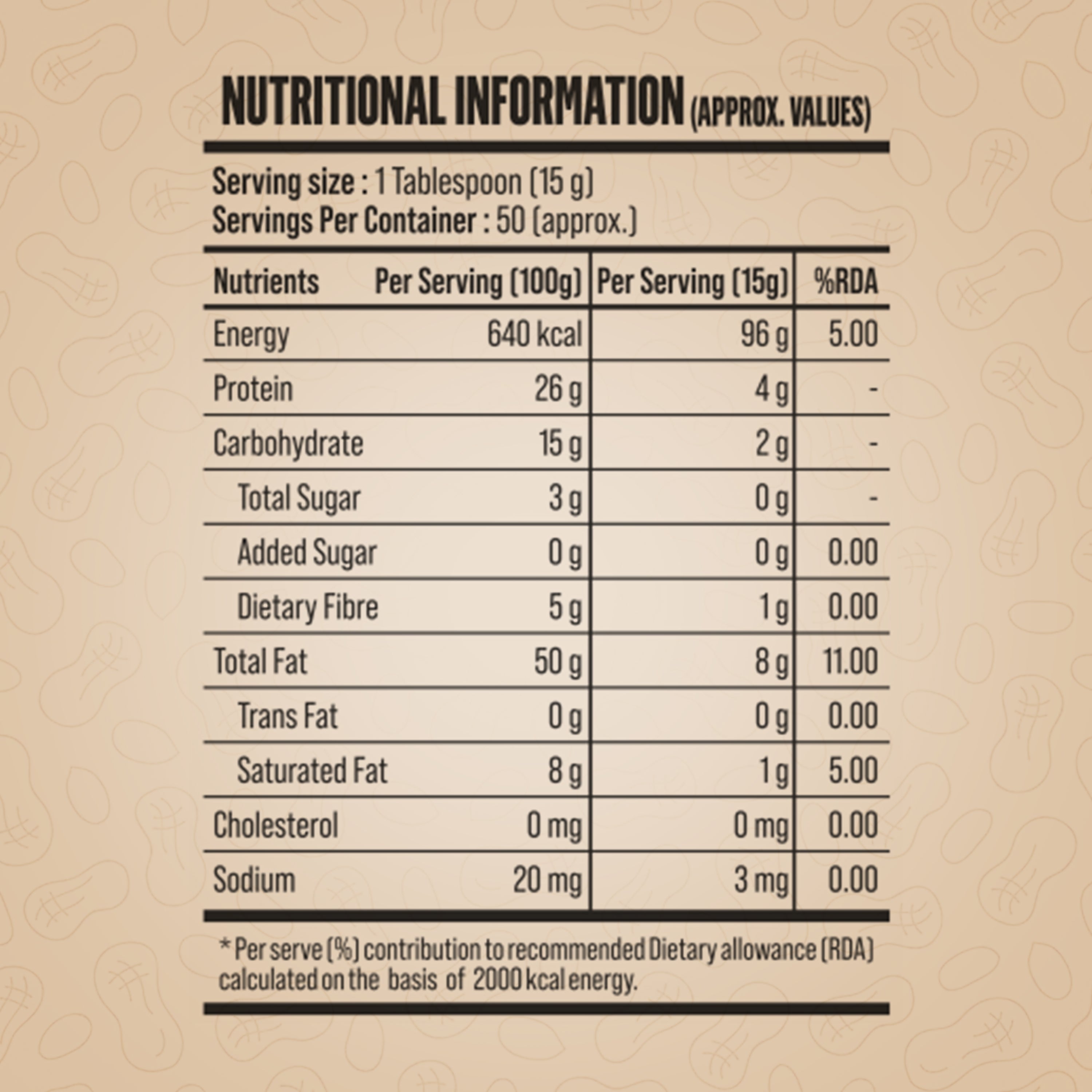 ONLY NUTS - Peanut Spread Unsweetened Creamy