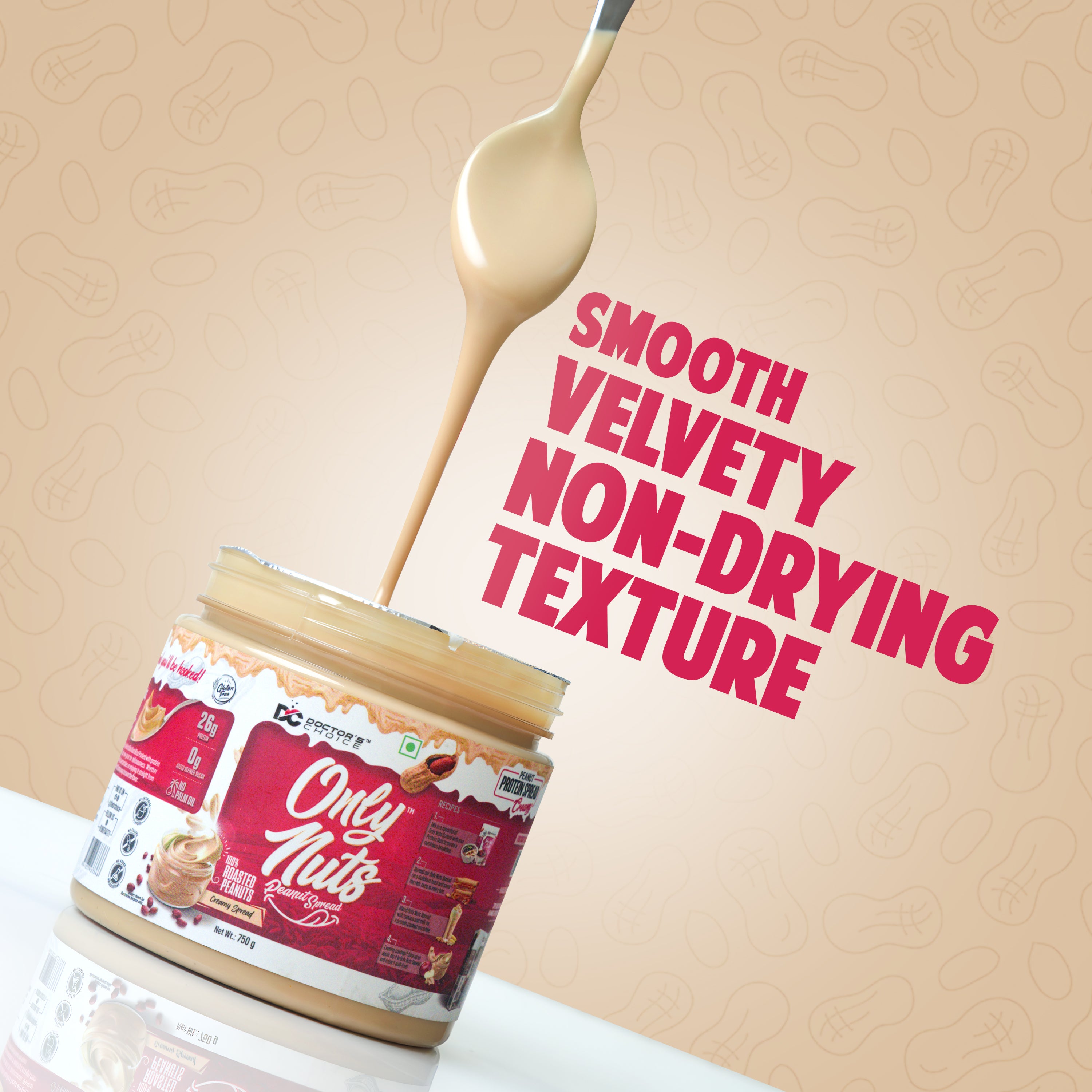 ONLY NUTS - Peanut Spread Unsweetened Creamy