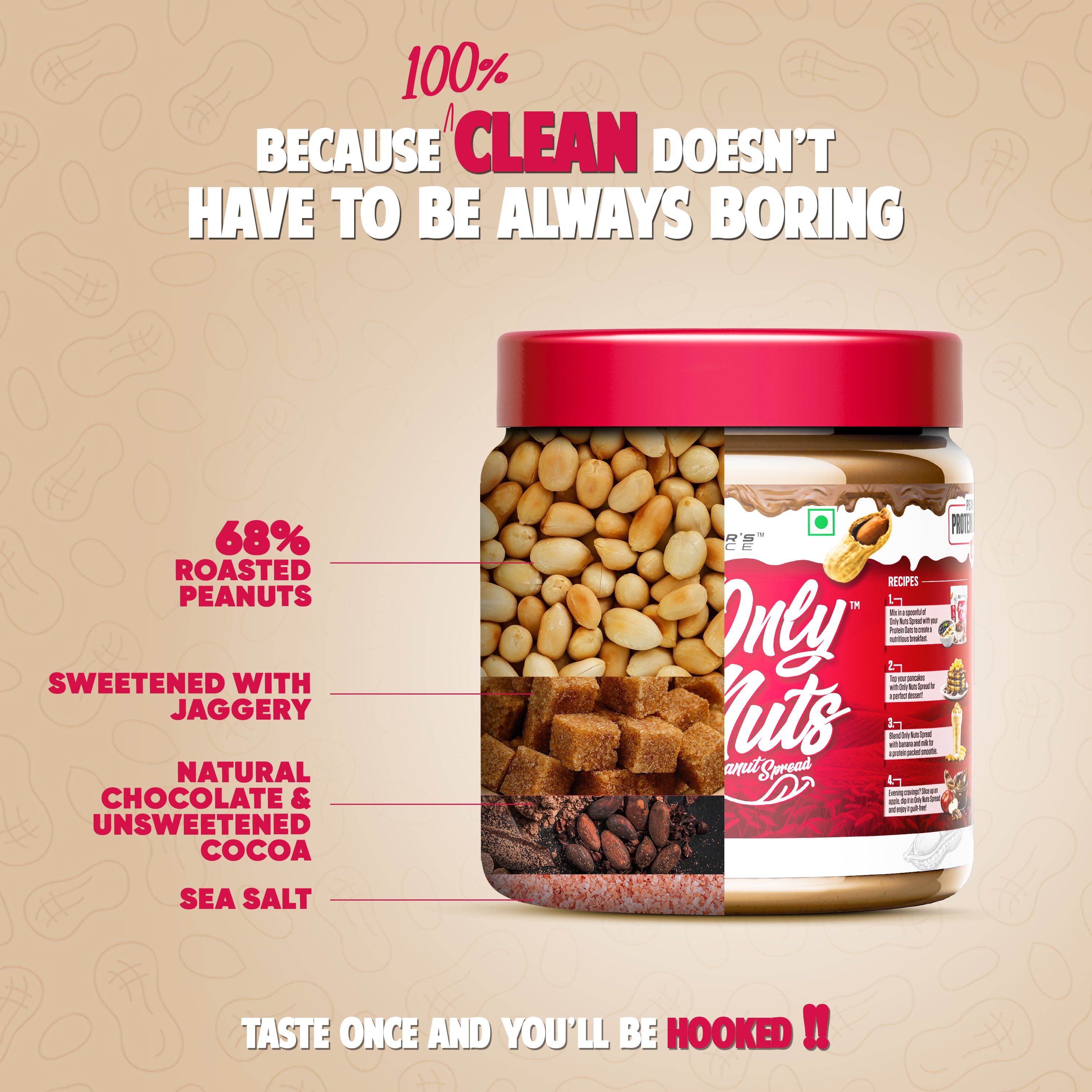 ONLY NUTS - Peanut Spread Nutty Choco Fudge