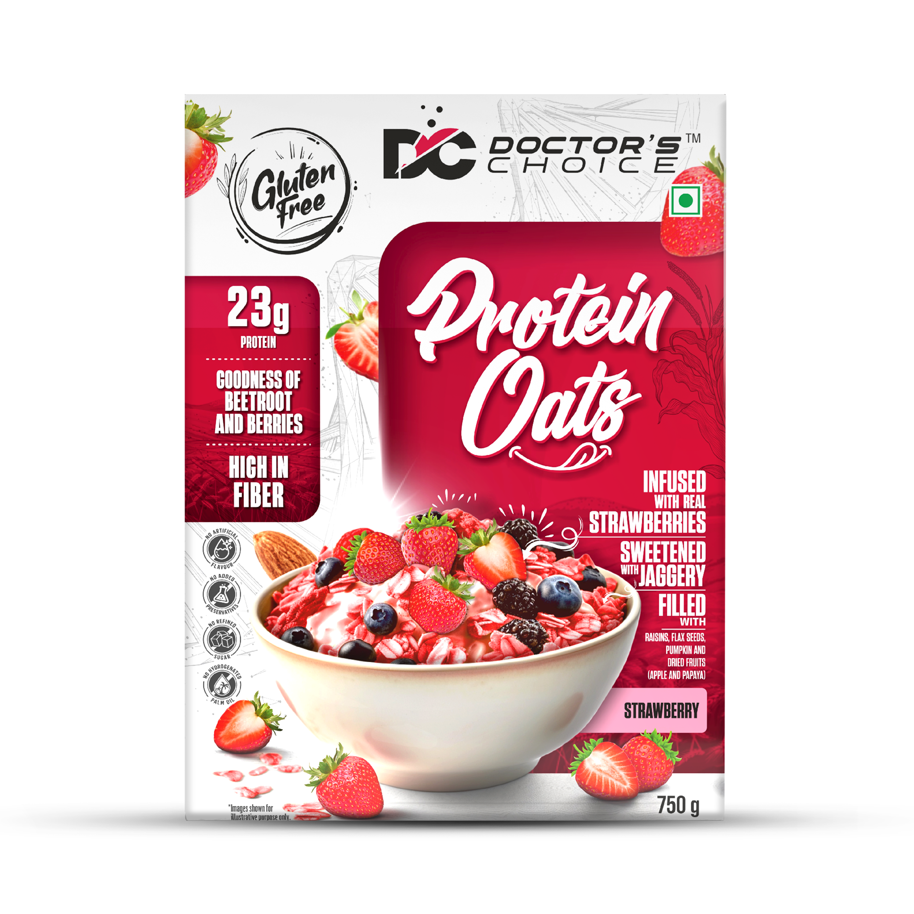 Doctor's Choice Strawberry Protein Oats