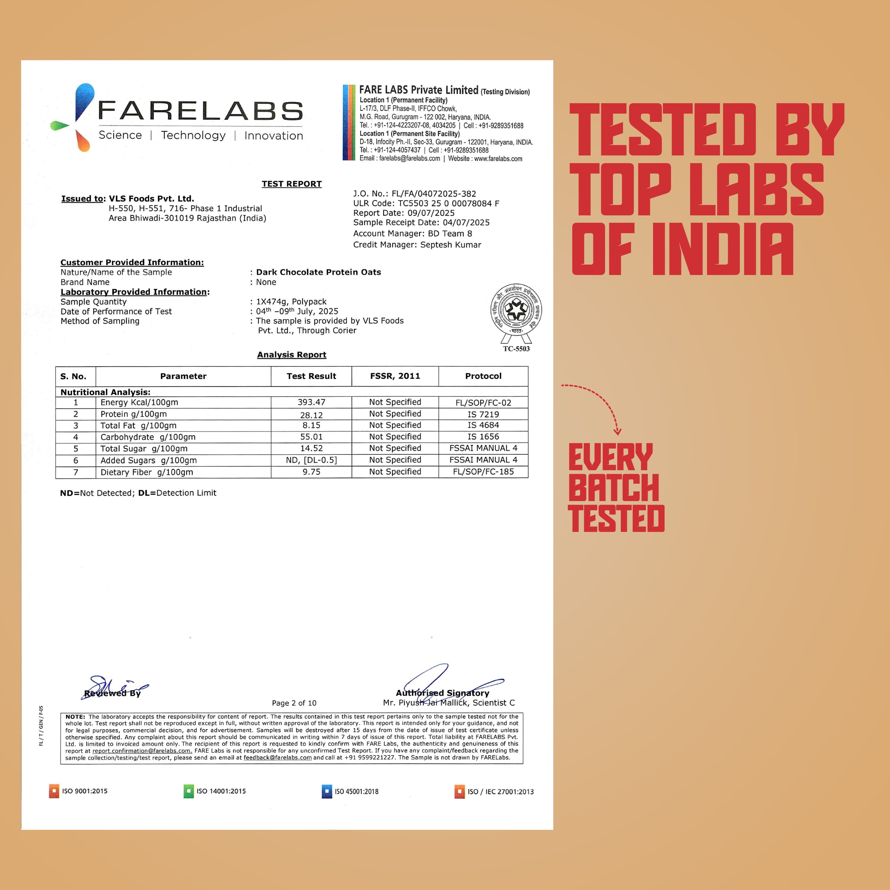 Doctor's Choice Protein Oats 375 GM