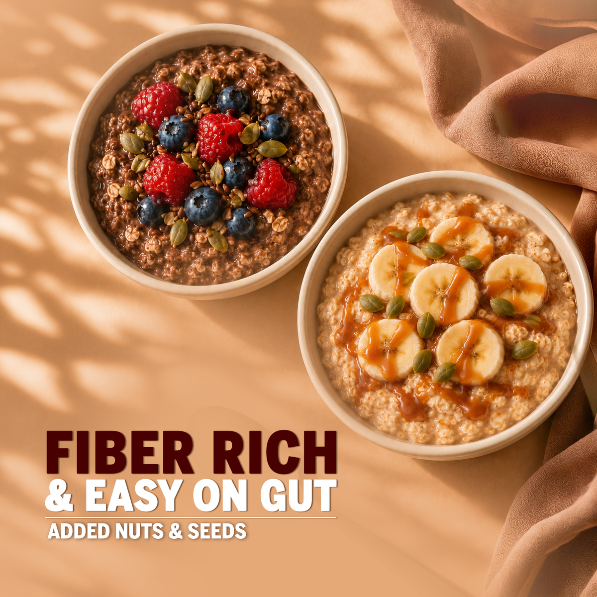 Protein Oats Combo – Banana Caramel & Chocolate Protein Oats
