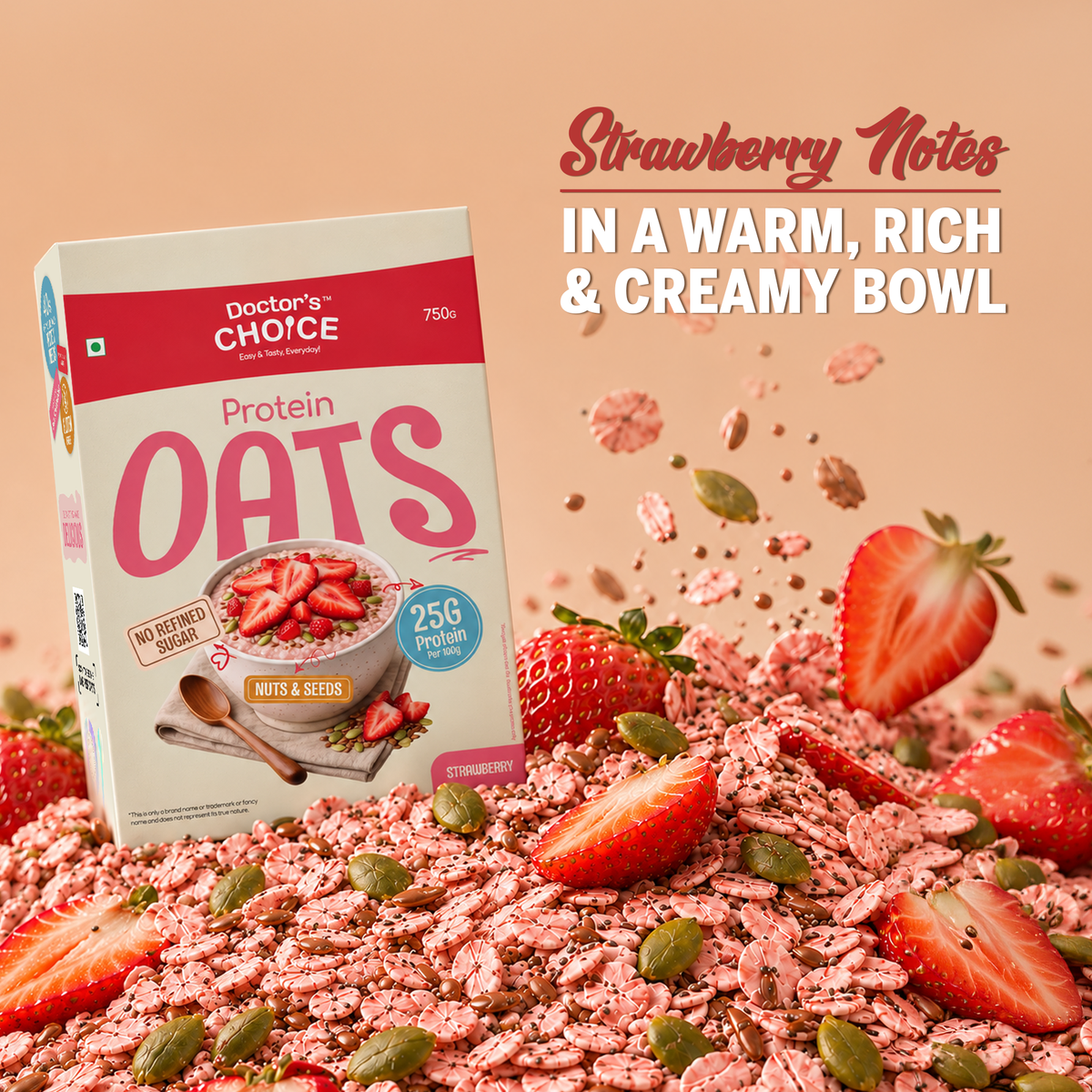 Doctor's Choice Strawberry Protein Oats