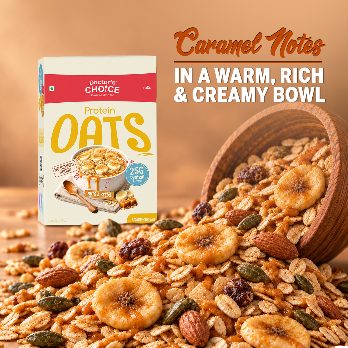 Protein Oats (Banana Caramel) 750 GM