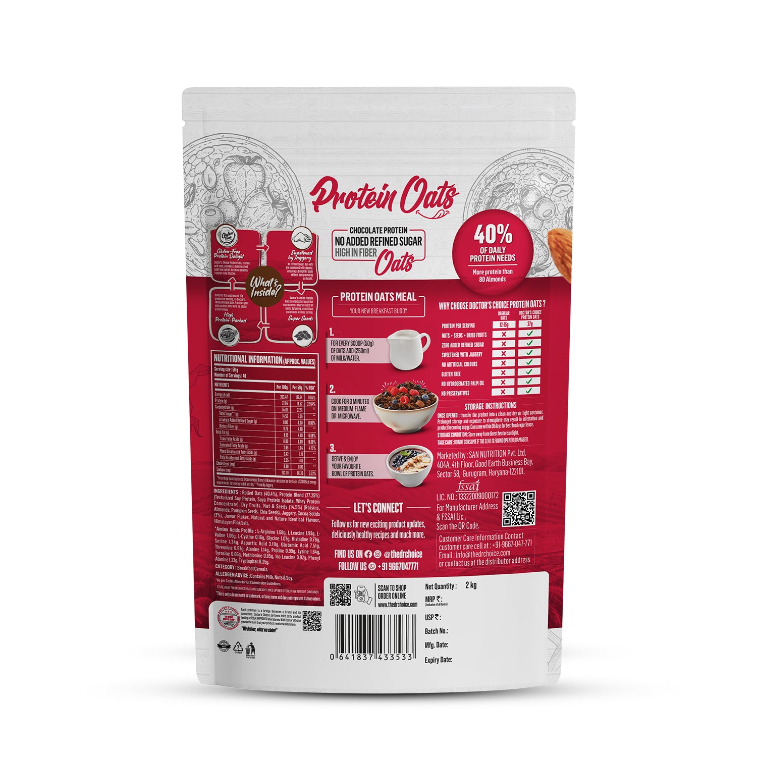 Protein Oats Chocolate 2Kg