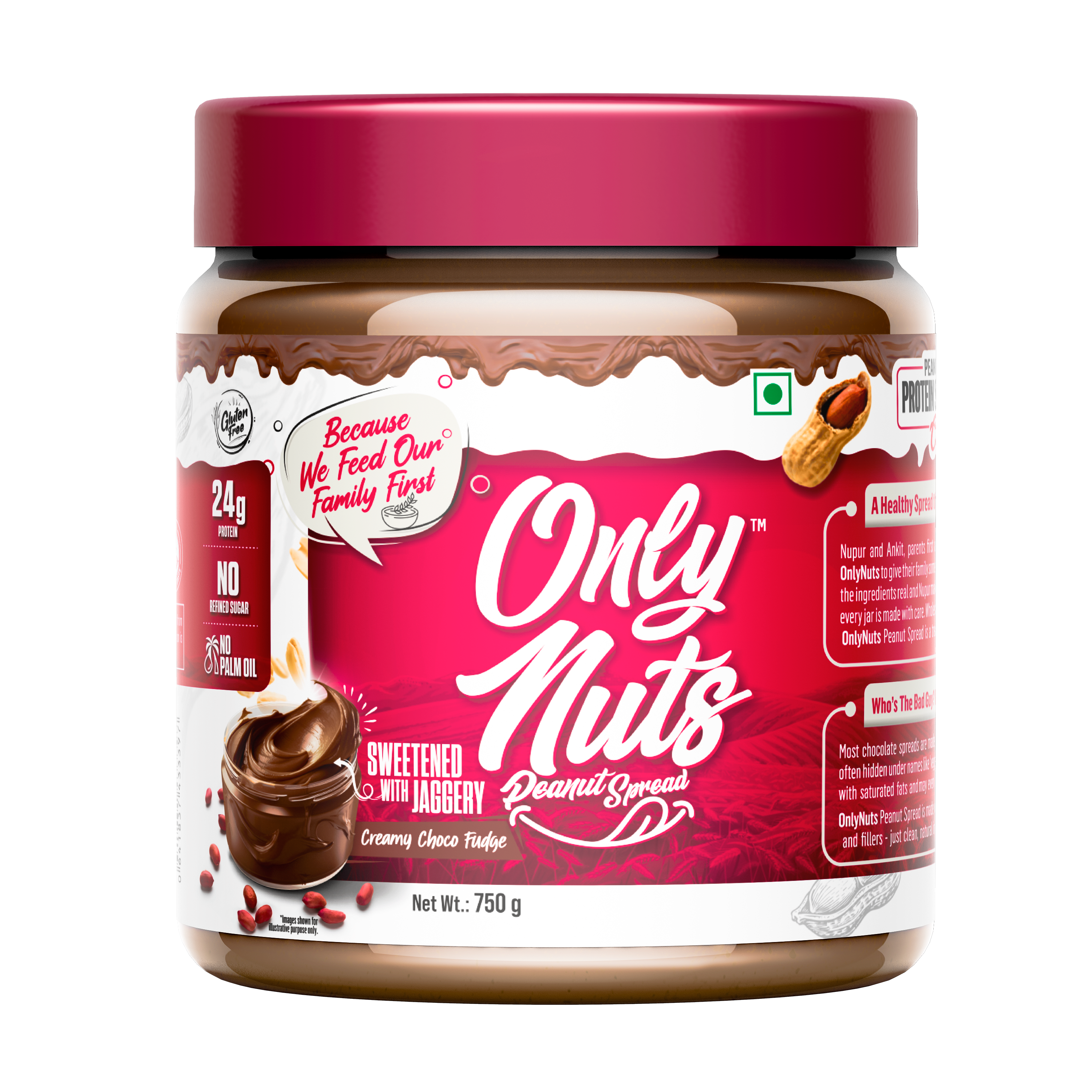 ONLY NUTS - Peanut Spread Creamy Choco Fudge