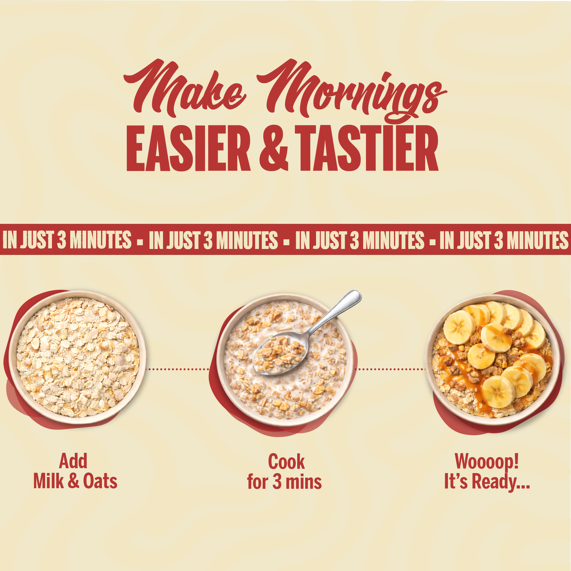 Protein Oats Combo – Banana Caramel & Strawberry Protein Oats