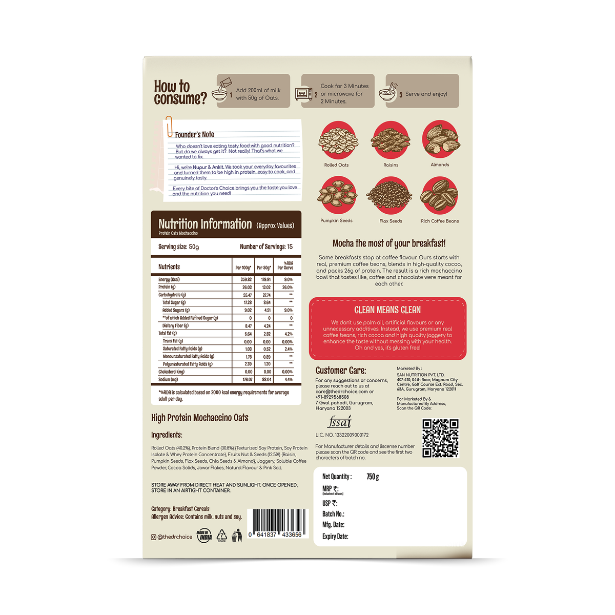 Protein Oats Mochaccino 750g