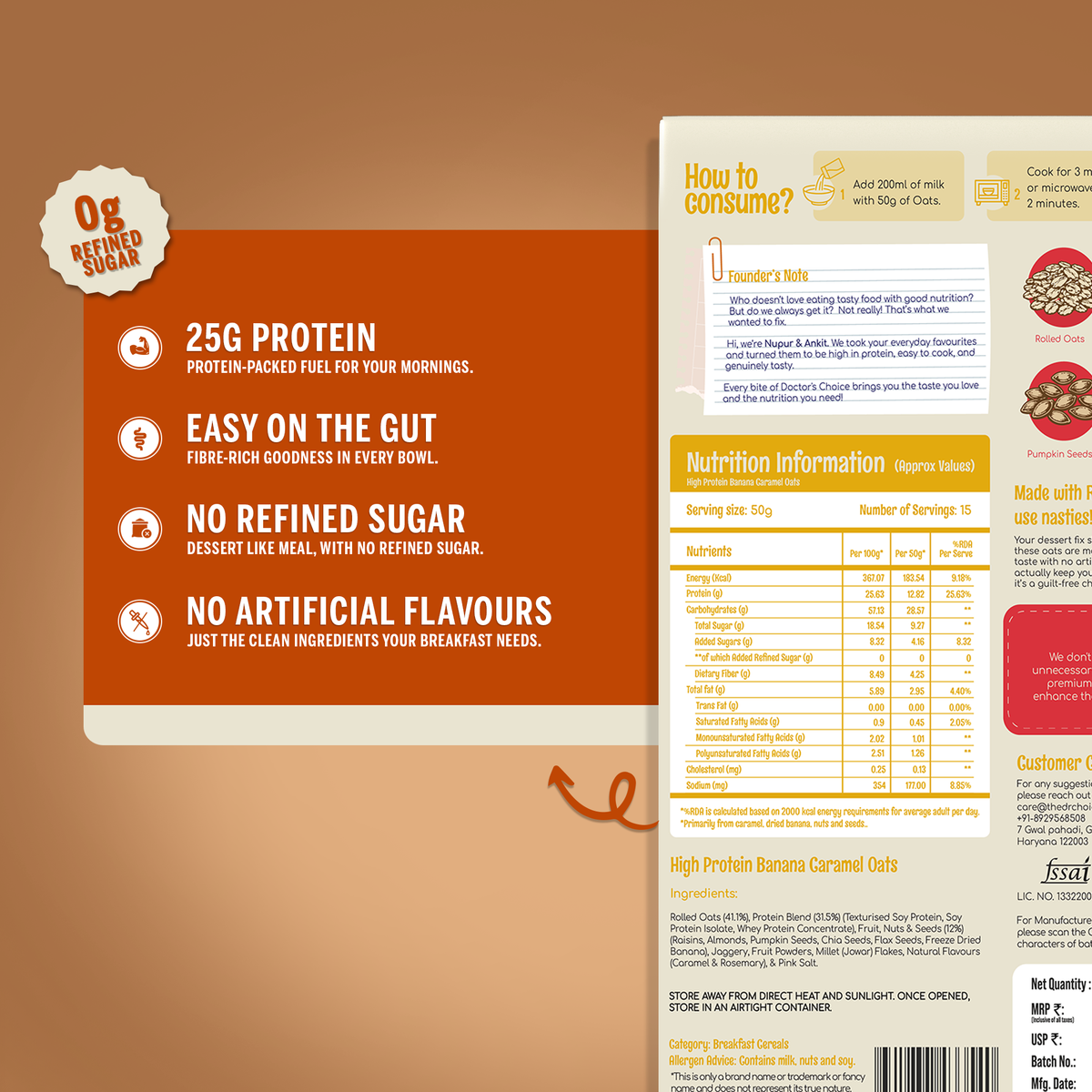 Protein Oats (Banana Caramel) 750 GM