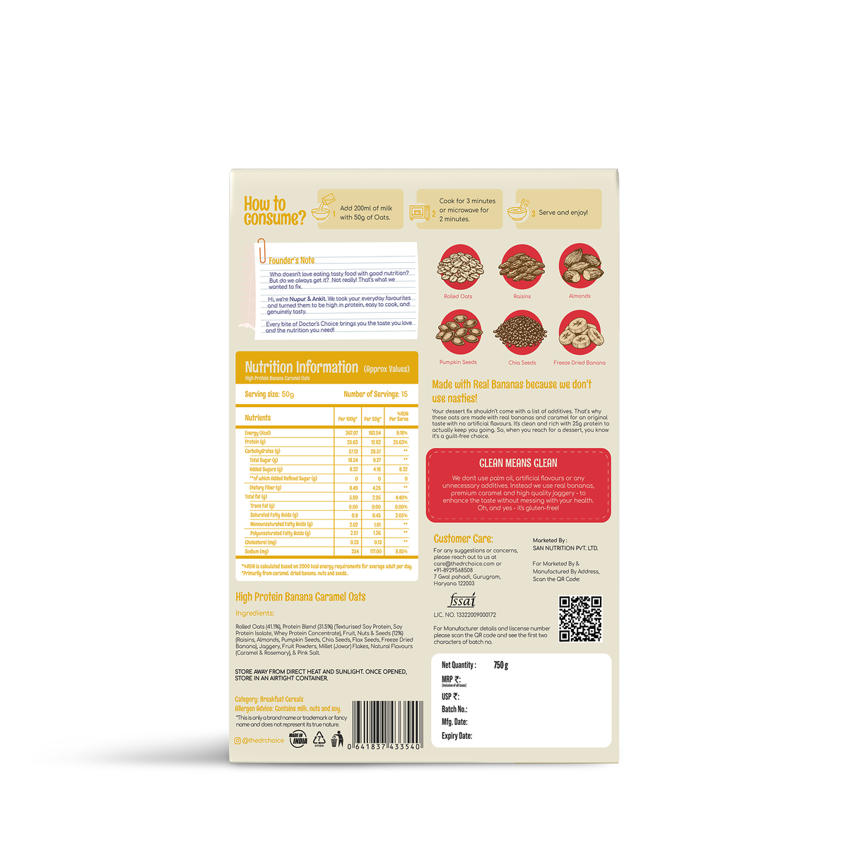 Protein Oats (Banana Caramel) 750 GM