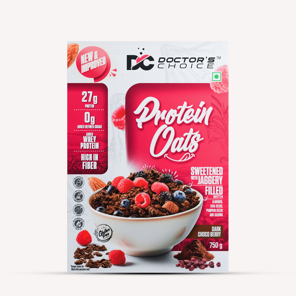 Doctor's Choice Dark Choco Berry Protein Oats 750 g
