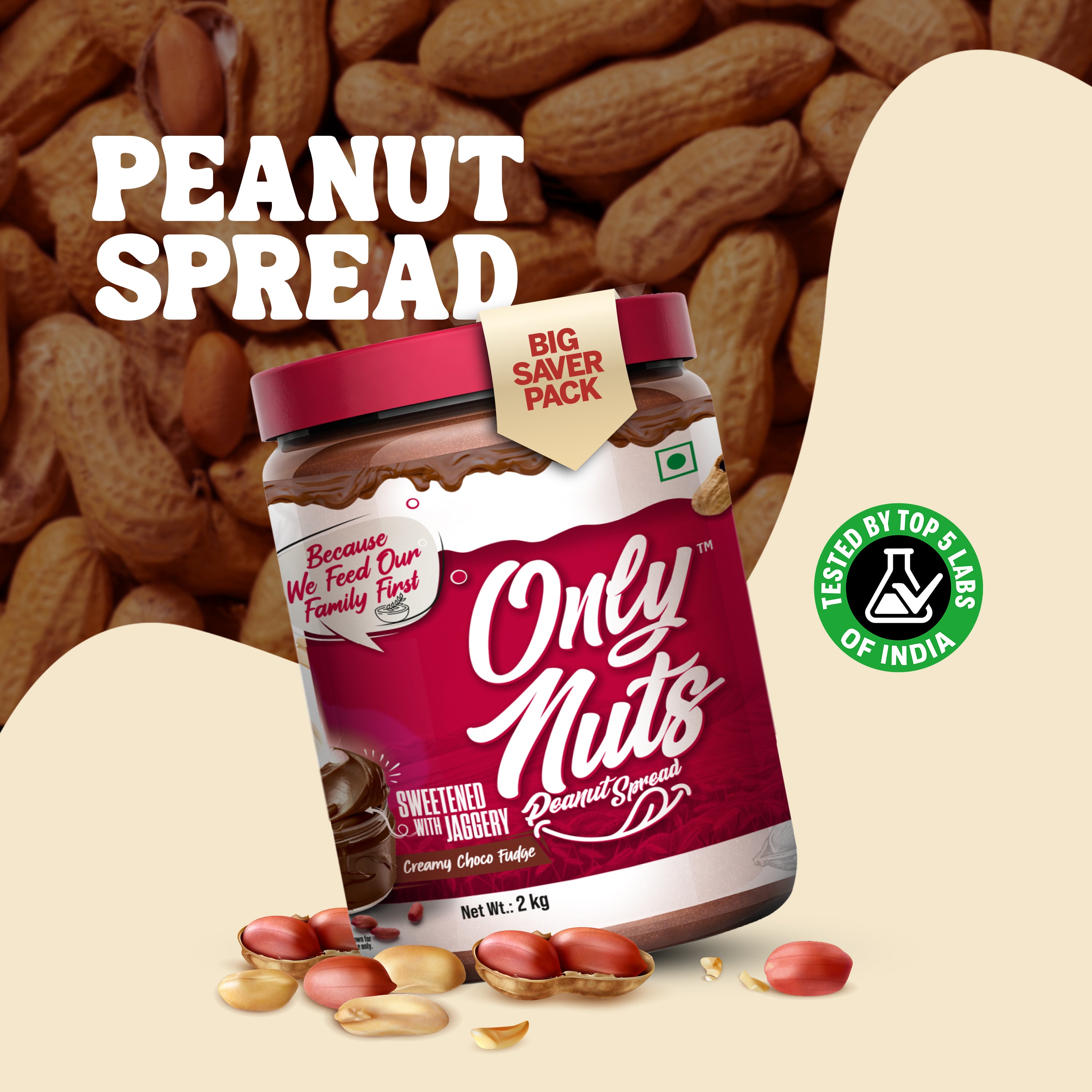 ONLY NUTS - Peanut Spread Creamy Choco Fudge