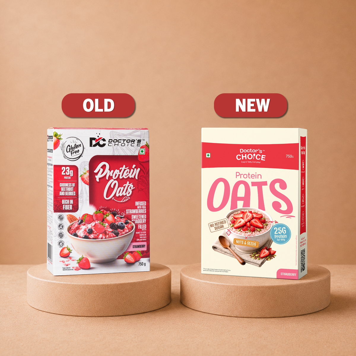 Doctor's Choice Strawberry Protein Oats