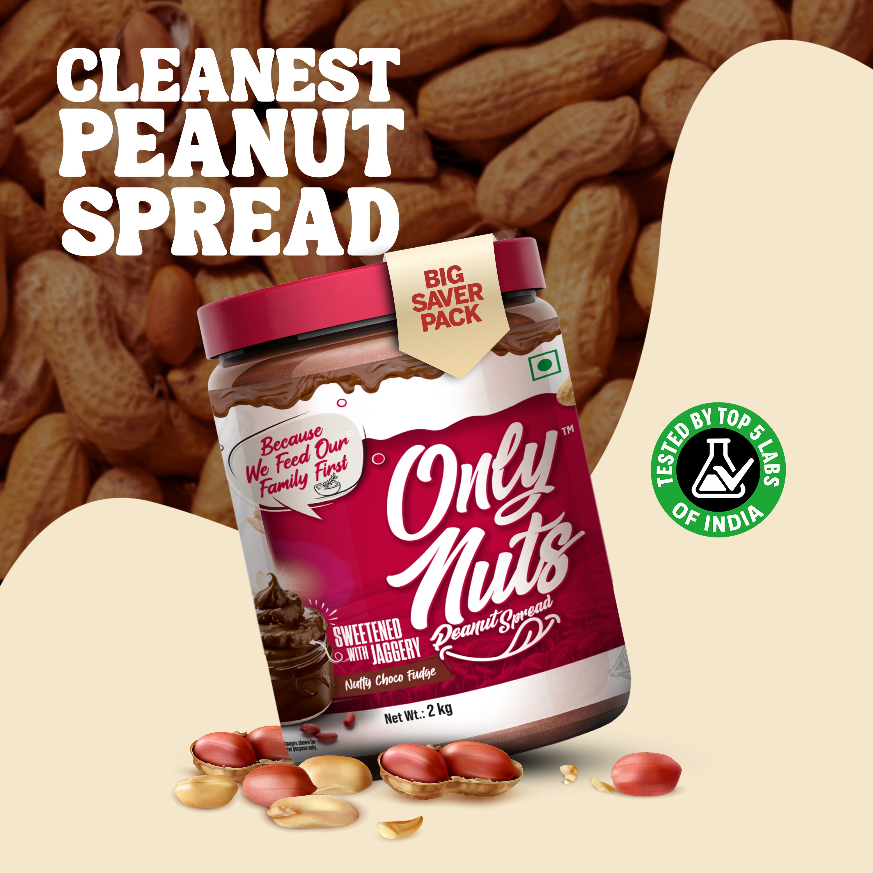 ONLY NUTS - Peanut Spread Nutty Choco Fudge