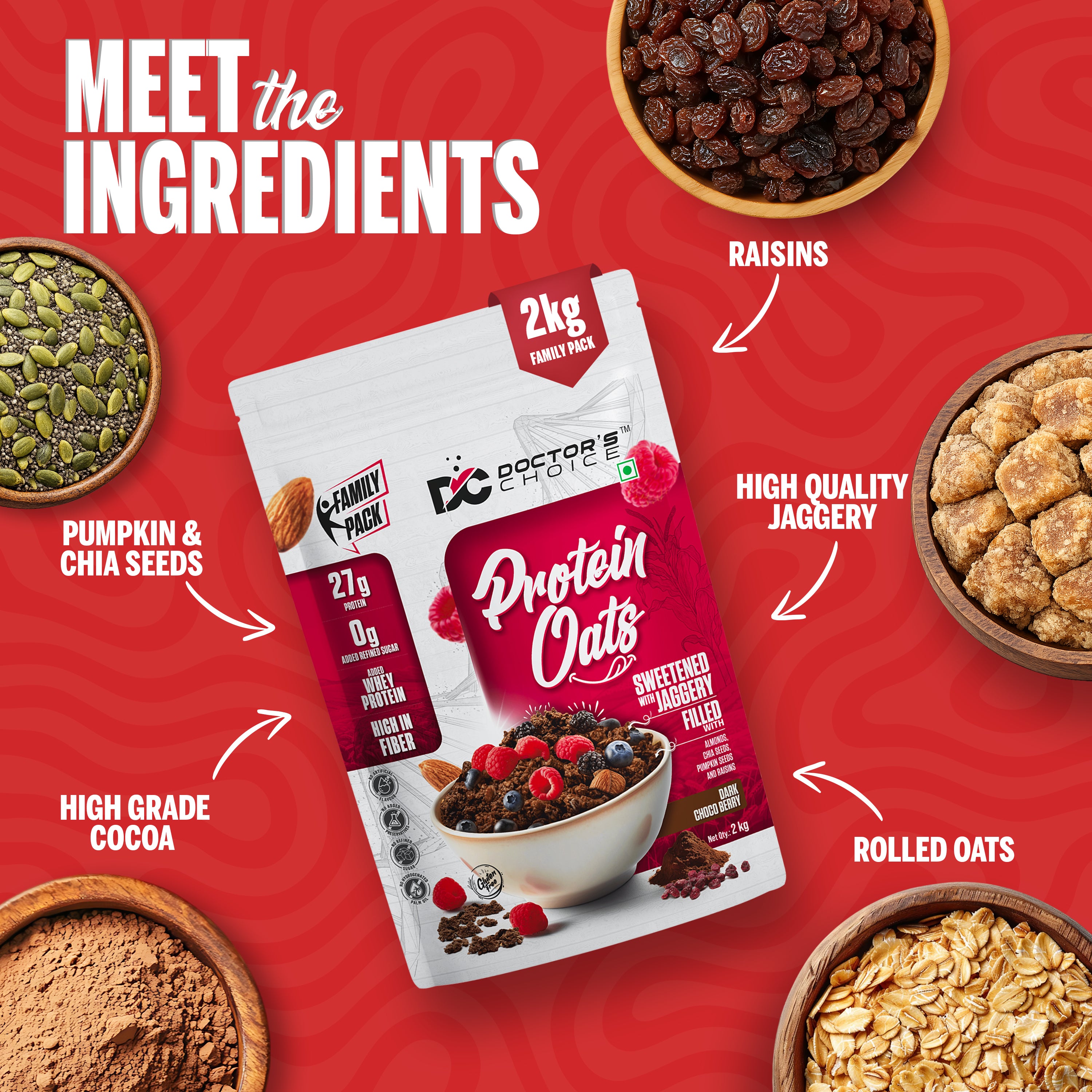 Protein Oats Chocolate 2Kg