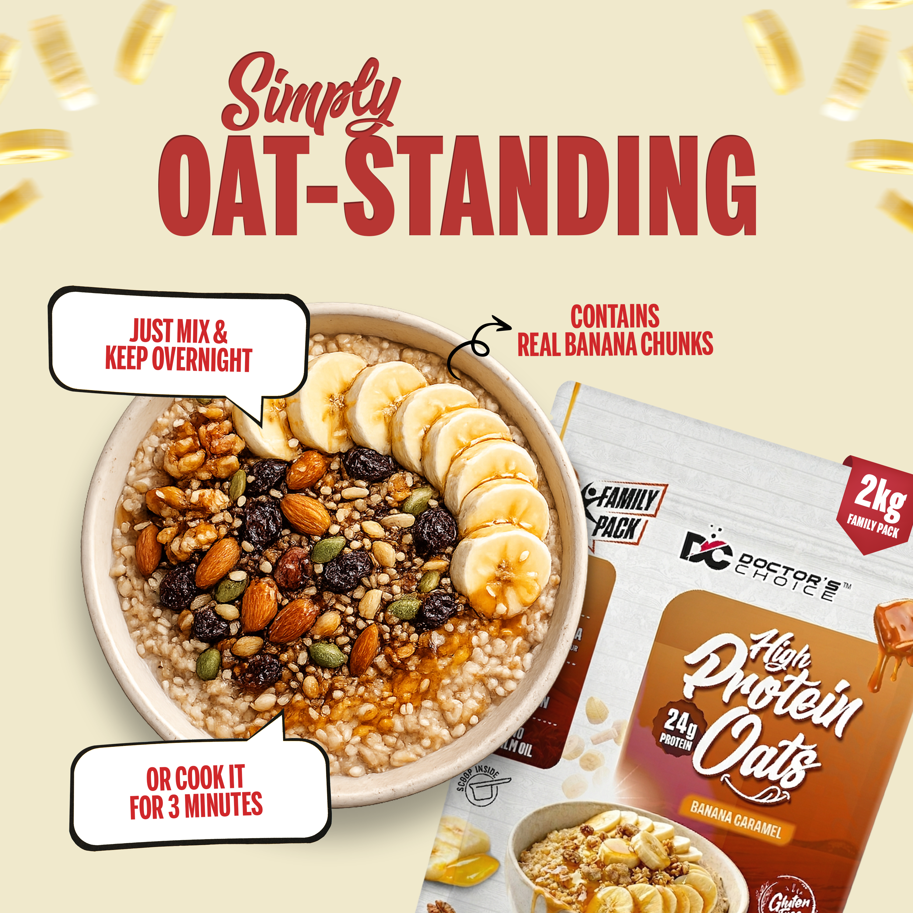 Protein Oats (Banana Caramel) 2 KG