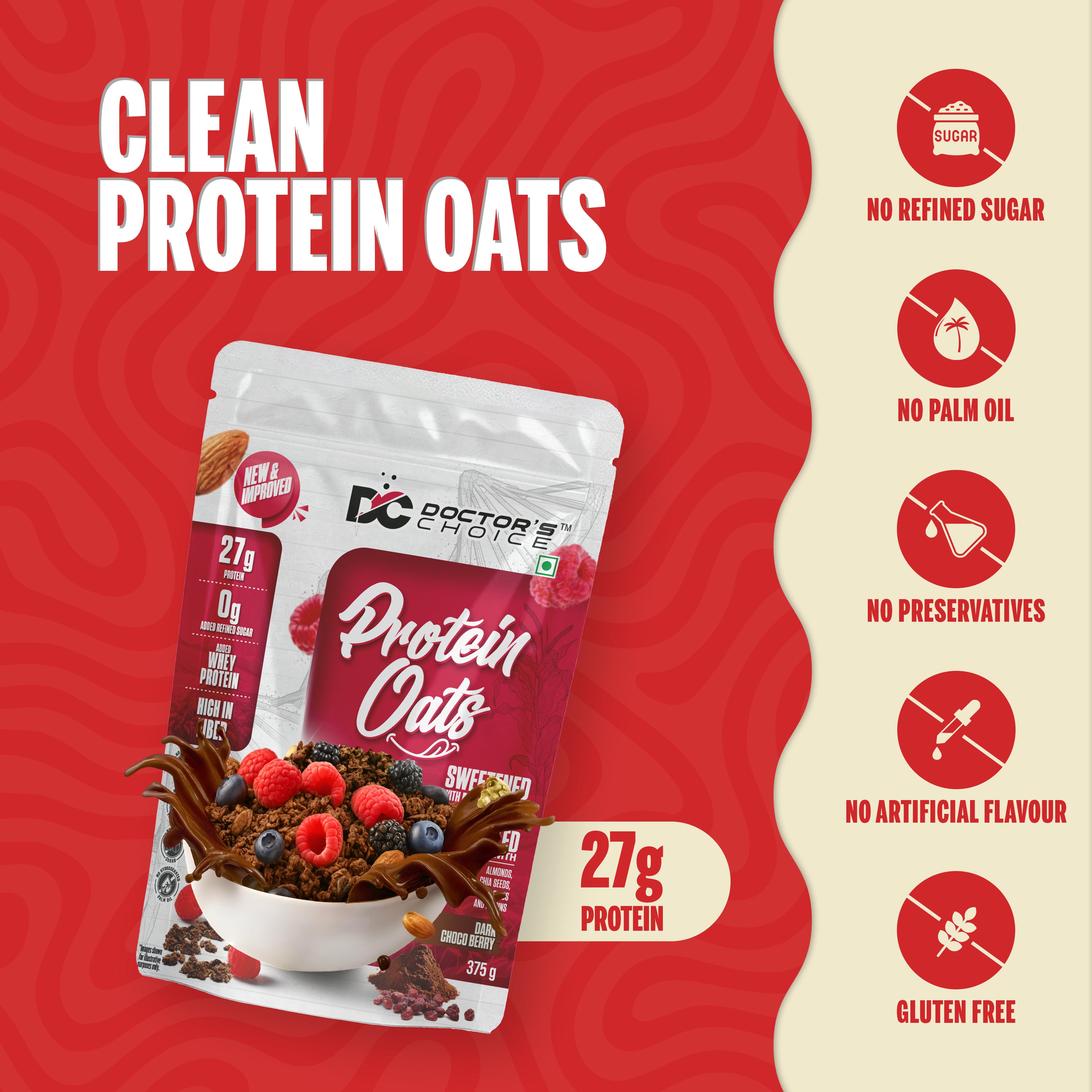 Doctor's Choice Protein Oats 375 GM