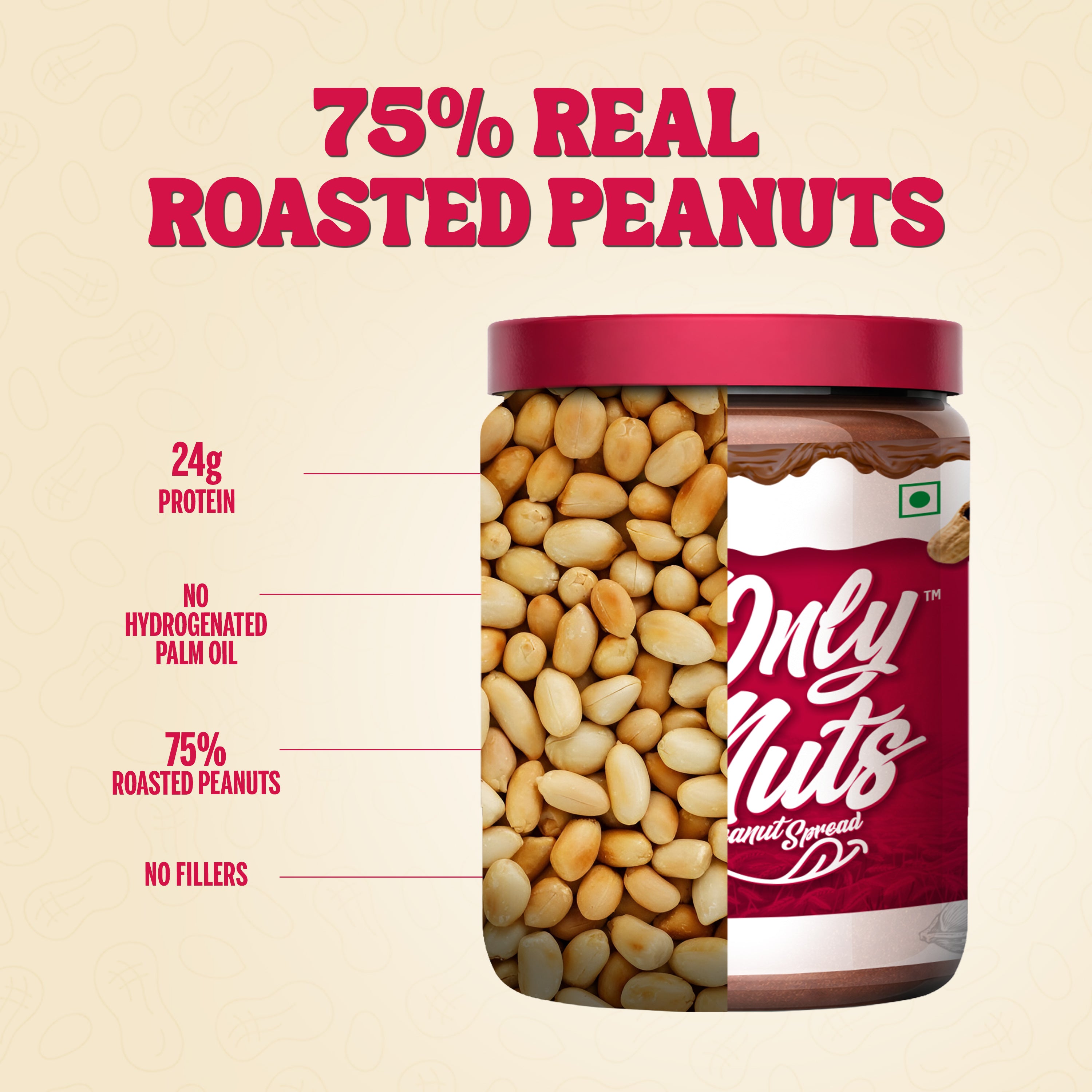 ONLY NUTS - Peanut Spread Creamy Choco Fudge