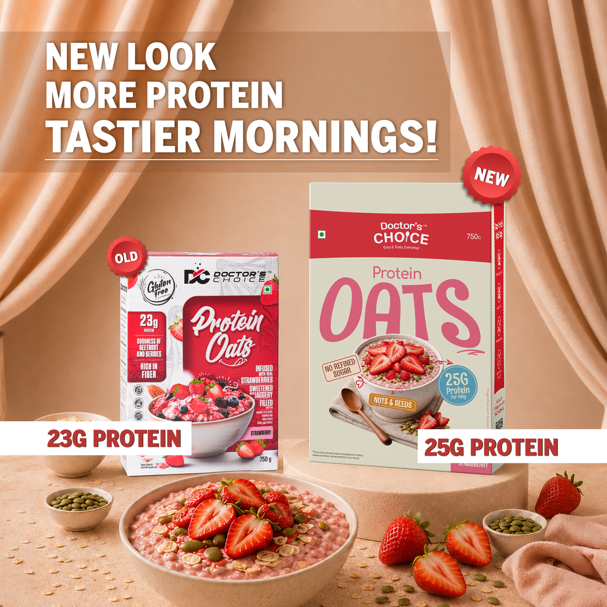 Doctor's Choice Strawberry Protein Oats