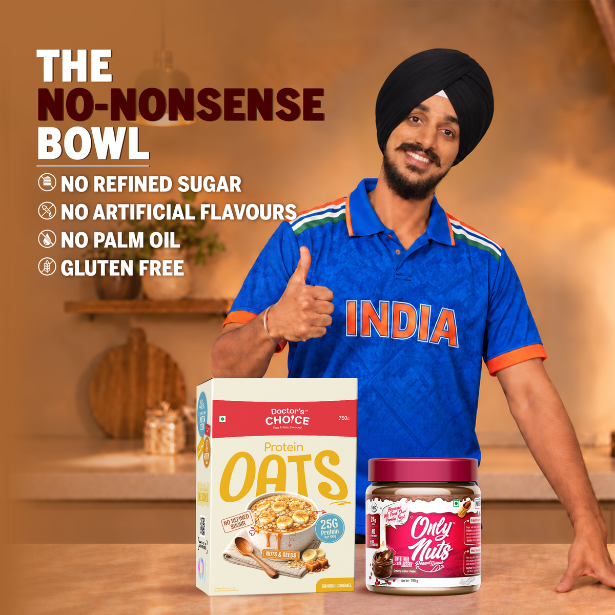 Protein Oats Banana Caramel 750g + Choco Fudge Peanut Spread 750g