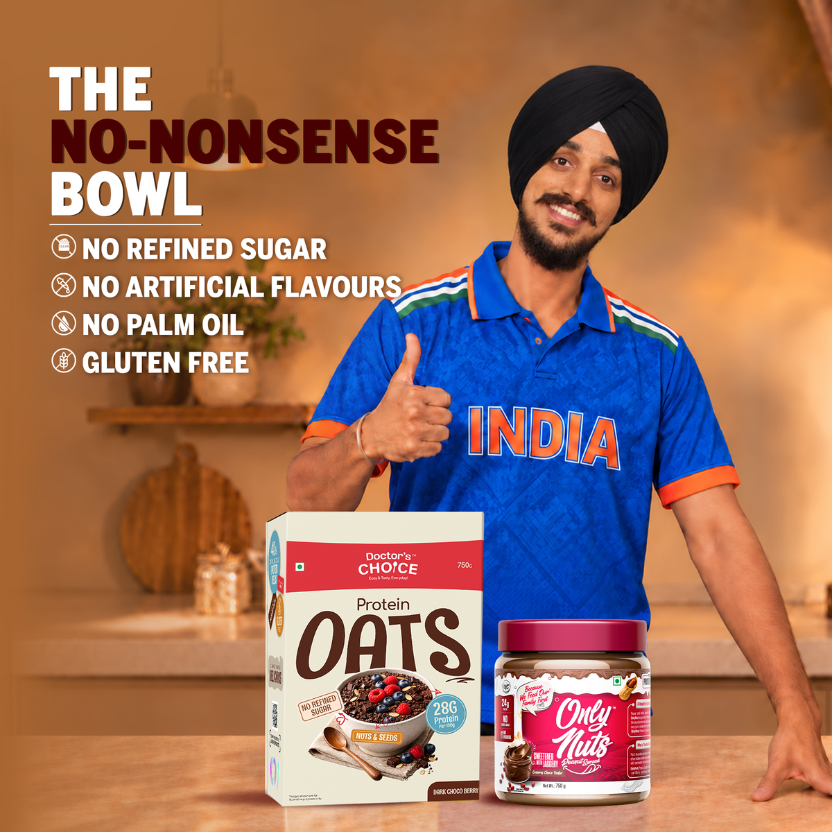 Protein Oats 750g + Choco Fudge Peanut Spread 750g