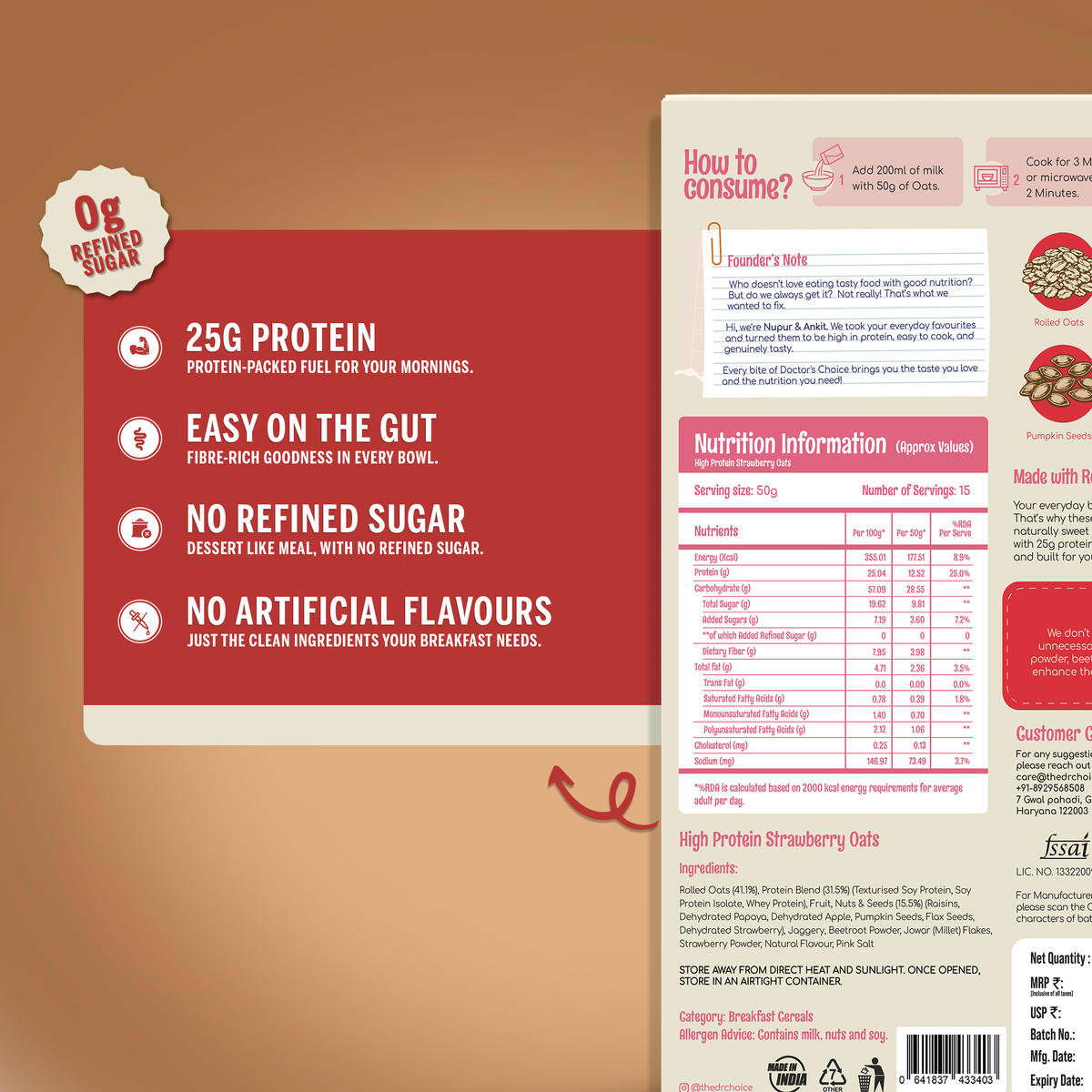Protein Oats Combo – Banana Caramel & Strawberry Protein Oats