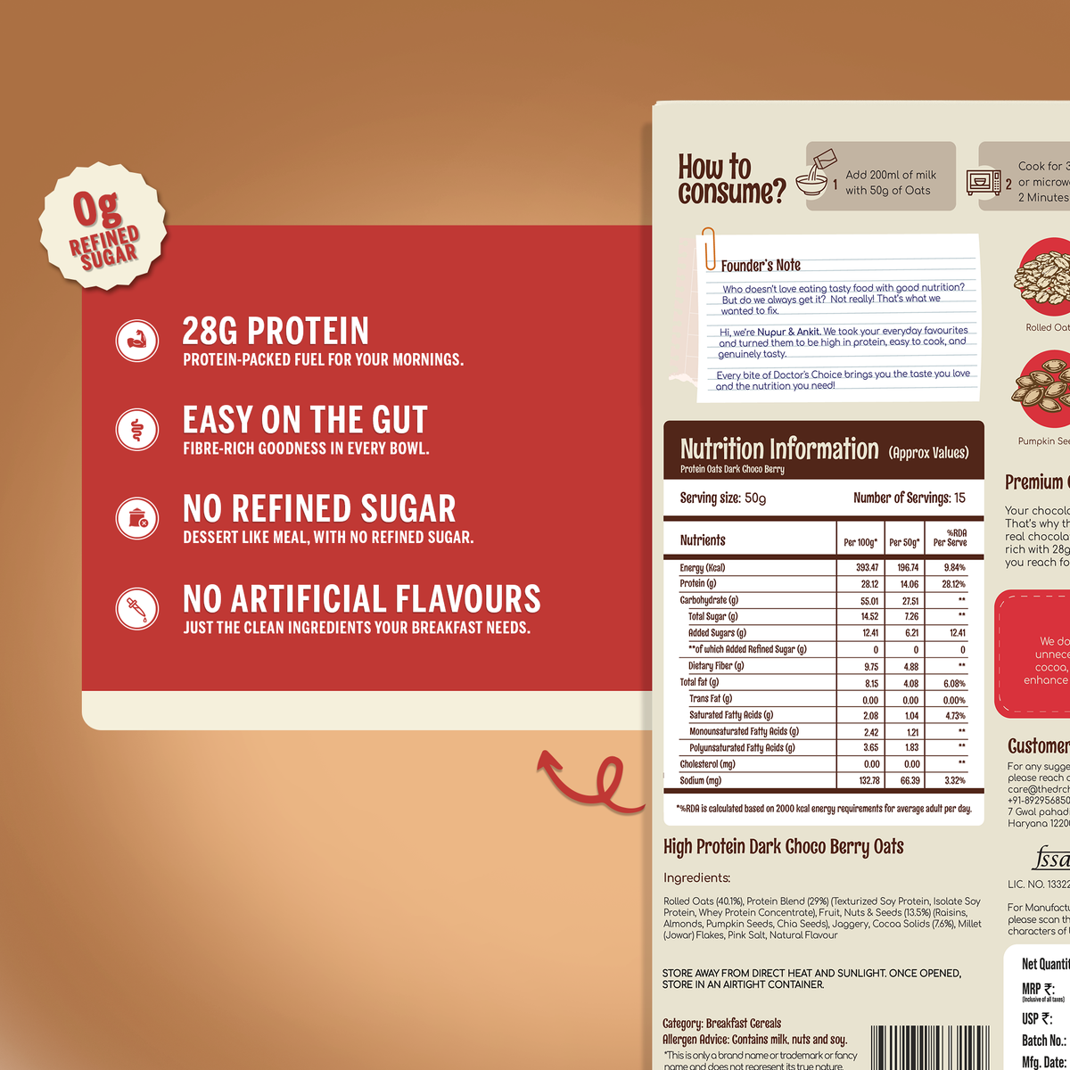Protein Oats Combo – Banana Caramel & Chocolate Protein Oats