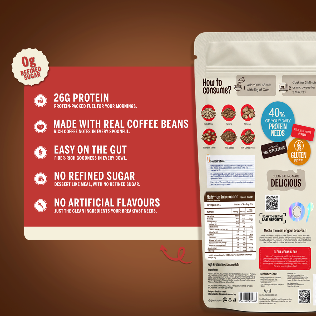 Protein Oats Mochaccino 375g