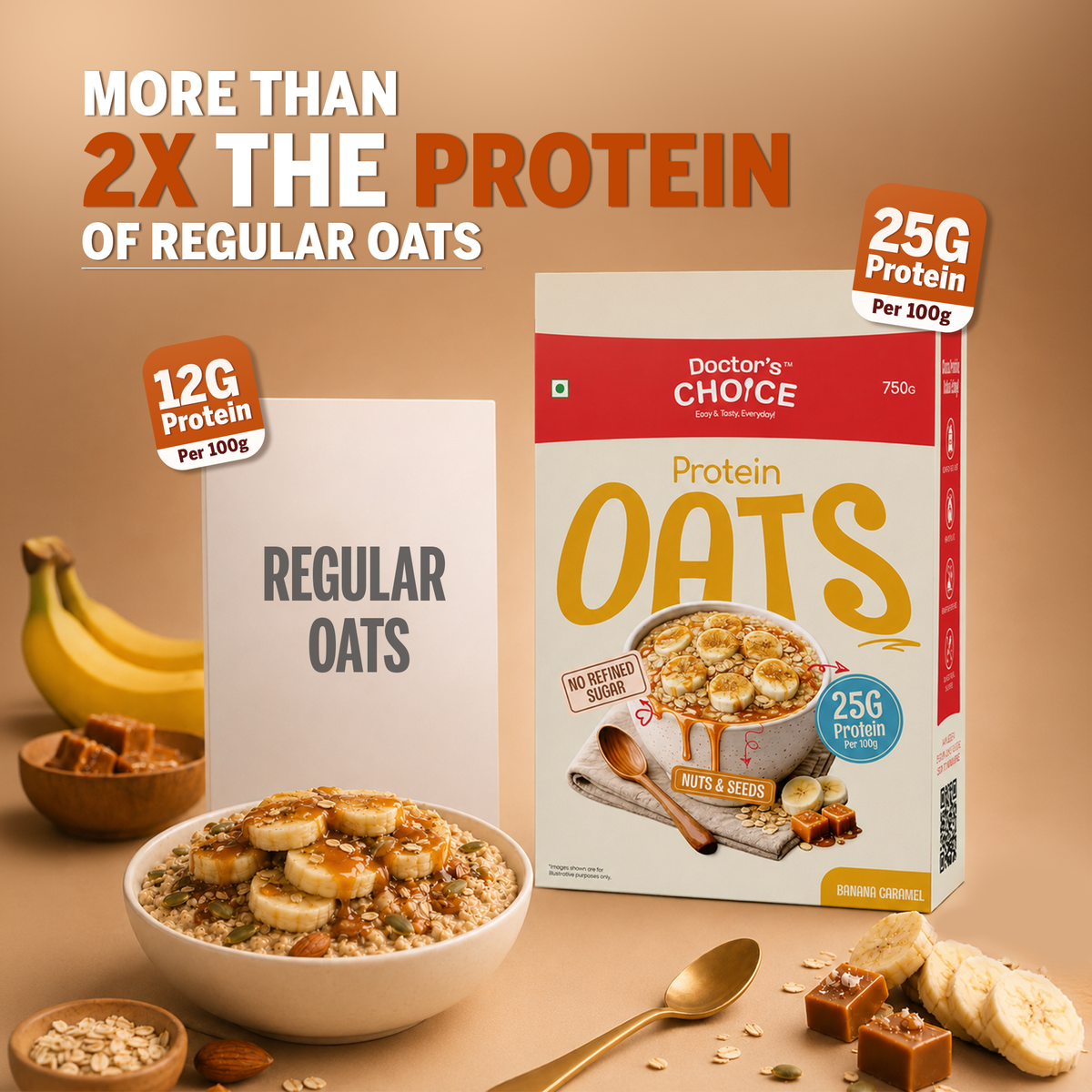 Protein Oats (Banana Caramel) 750 GM