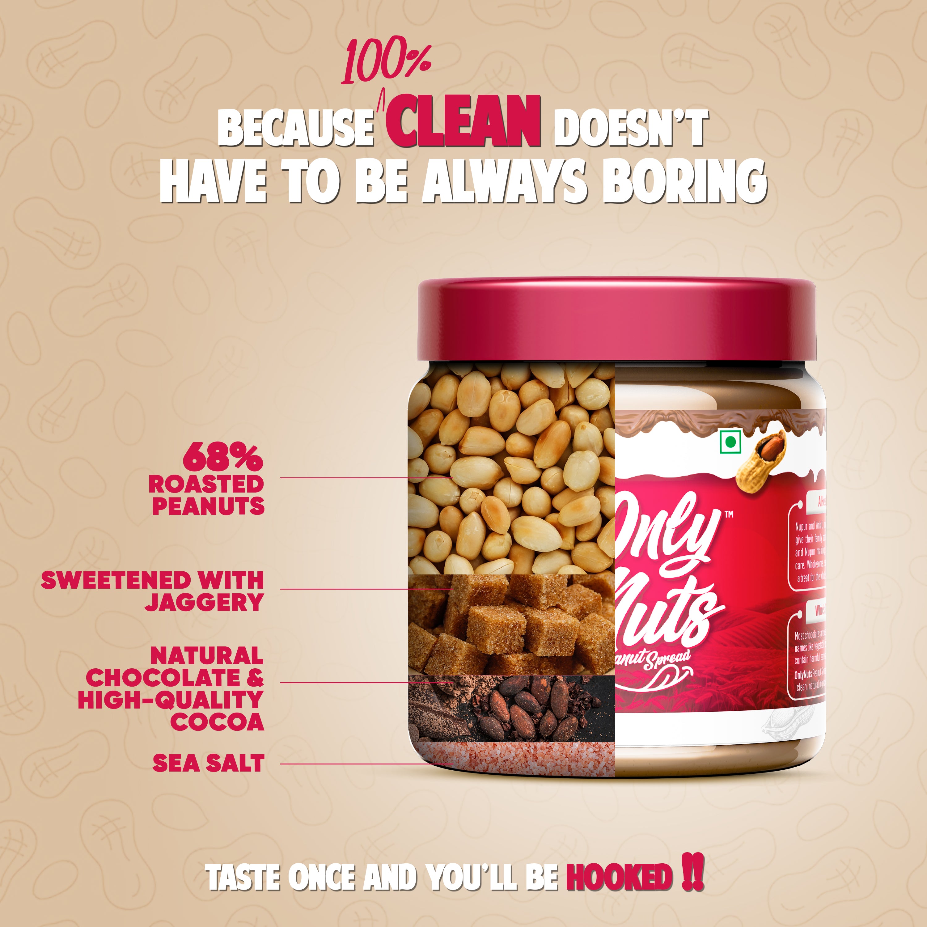 ONLY NUTS - Peanut Spread Nutty Choco Fudge