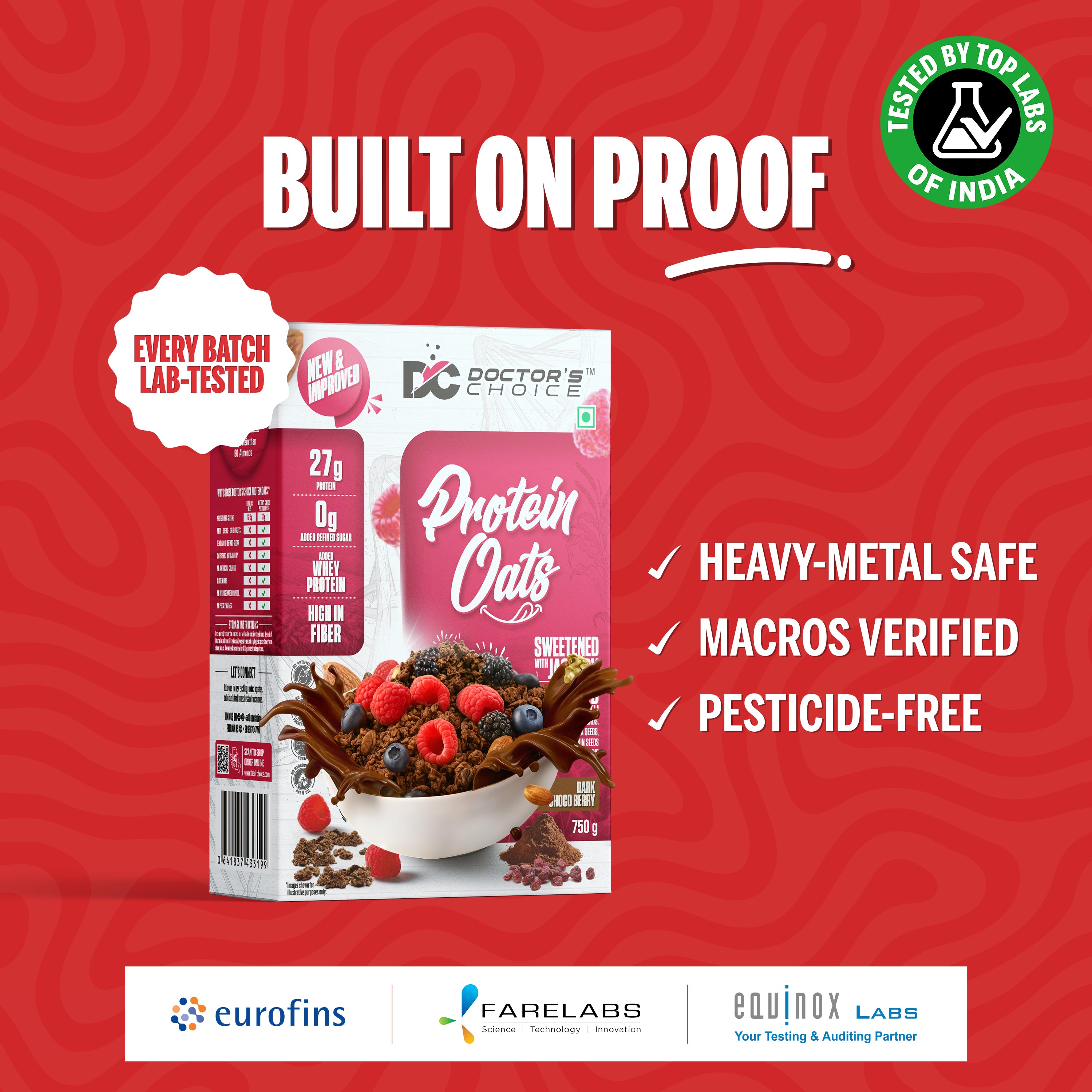 Doctor's Choice Chocolate Protein Oats 750 GM